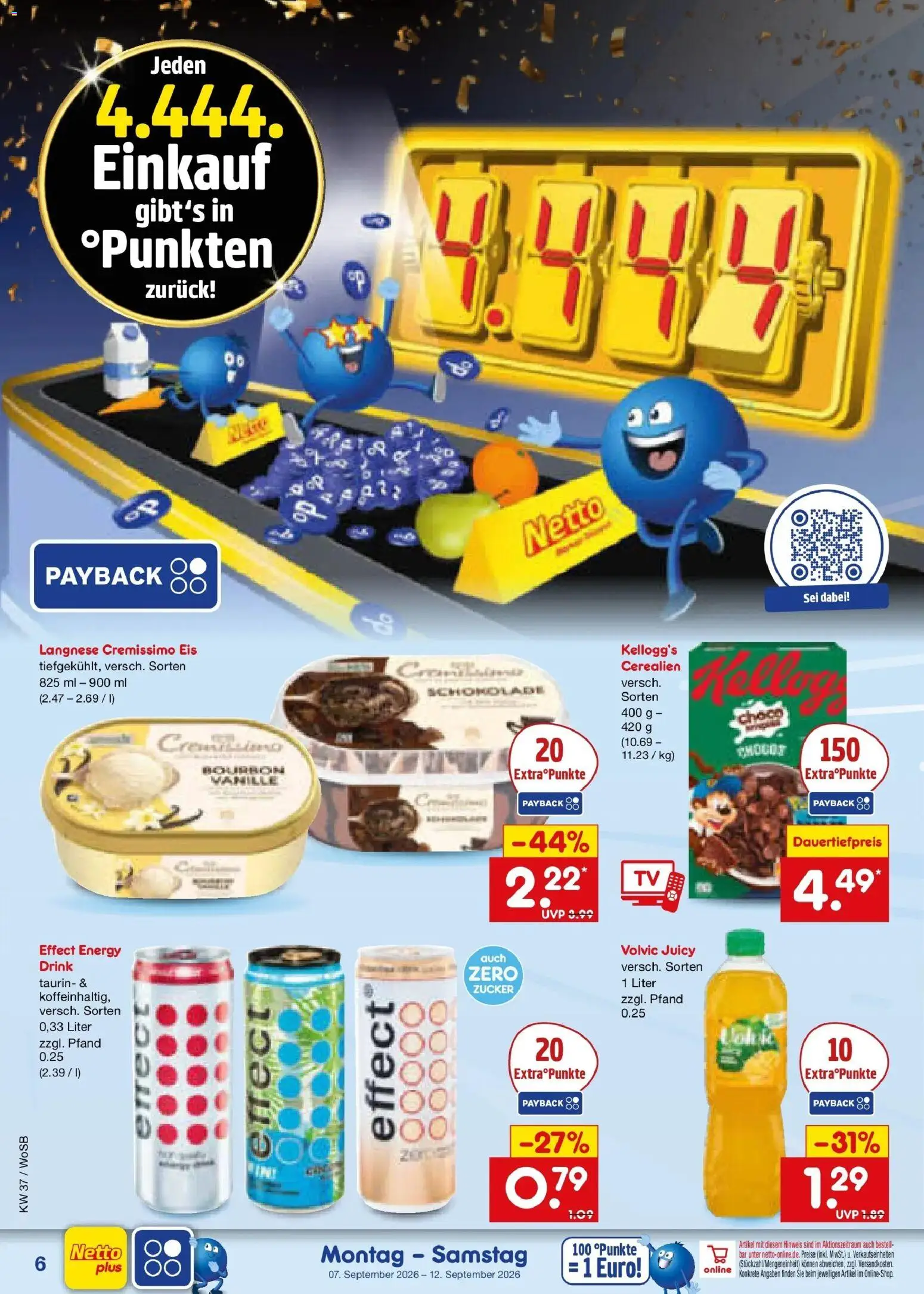 Netto Marken-Discount Prospekt Ludwigshafen-Edigheim – gültig ab 07.09.2026 | Seite: 10 | Produkte: Langnese cremissimo, Kellogg's, Zucker, Eis