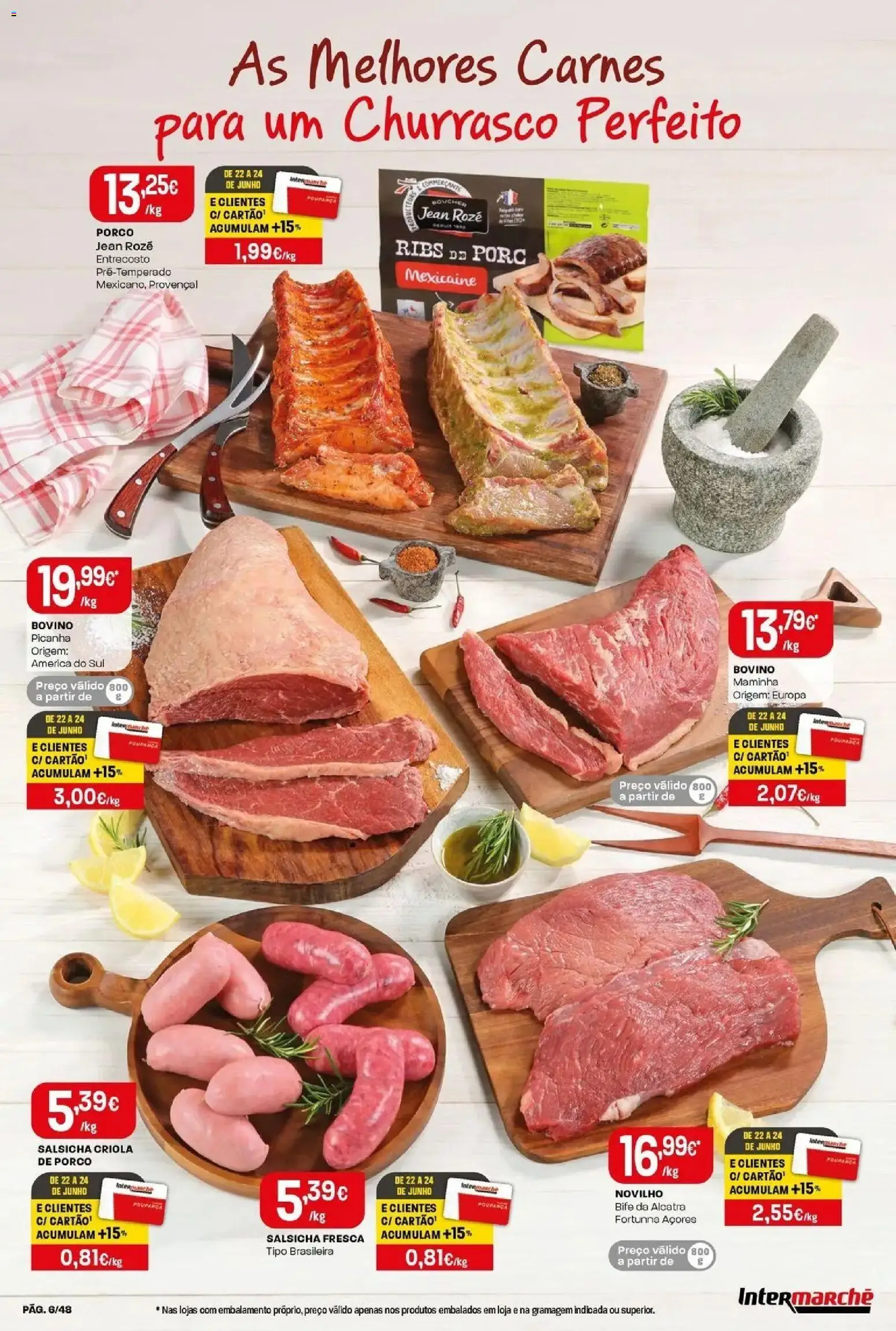 Intermarché Isto é que são preços BAIXOS! │ válido de 18/06/2026 | Página: 6 | Produtos: Salsicha