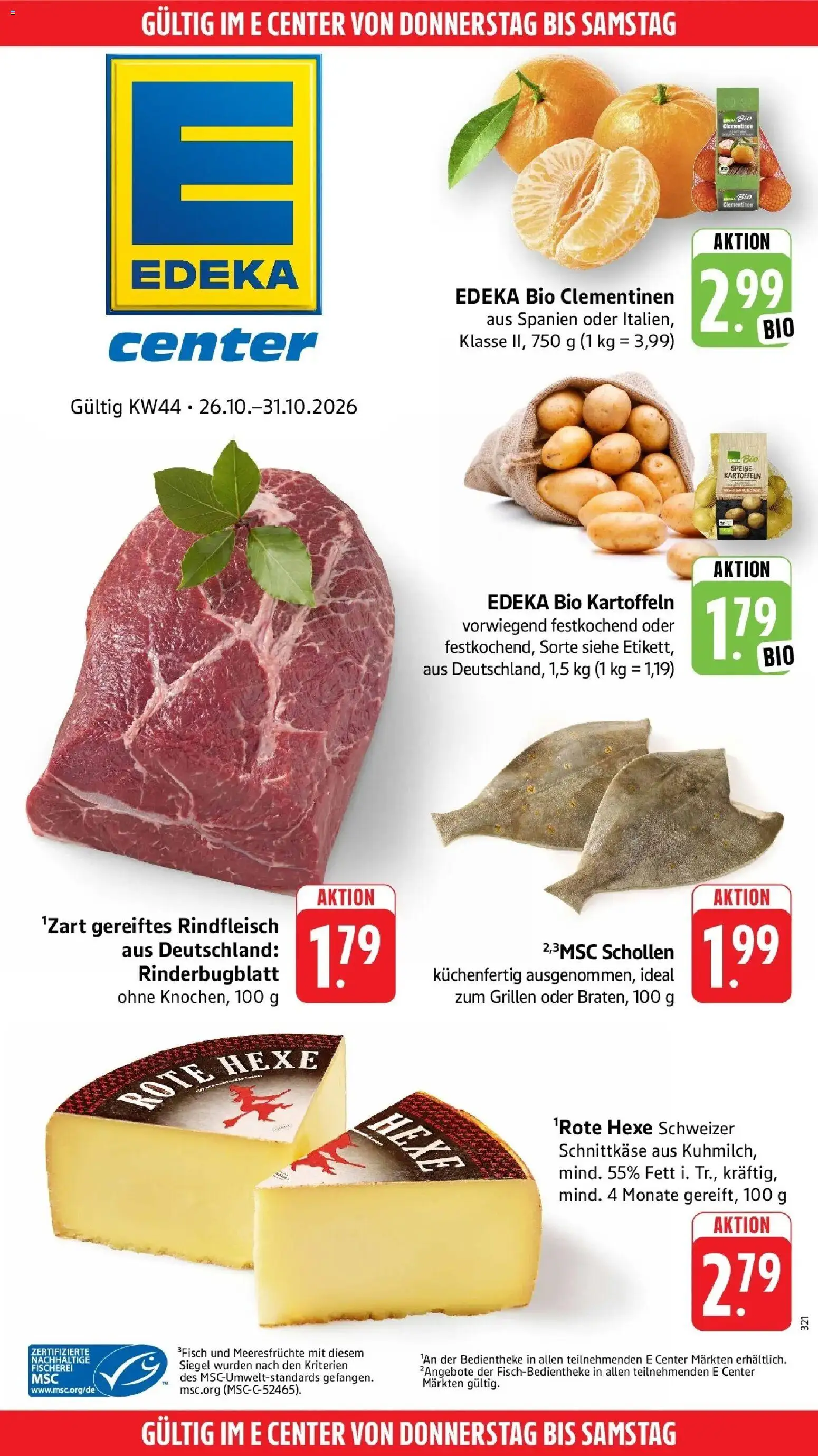 Edeka Prospekt Schweich (ab 26.10.2026) » Angebote Online | Seite: 47 | Produkte: Kartoffeln, Meeresfrüchte, Rindfleisch