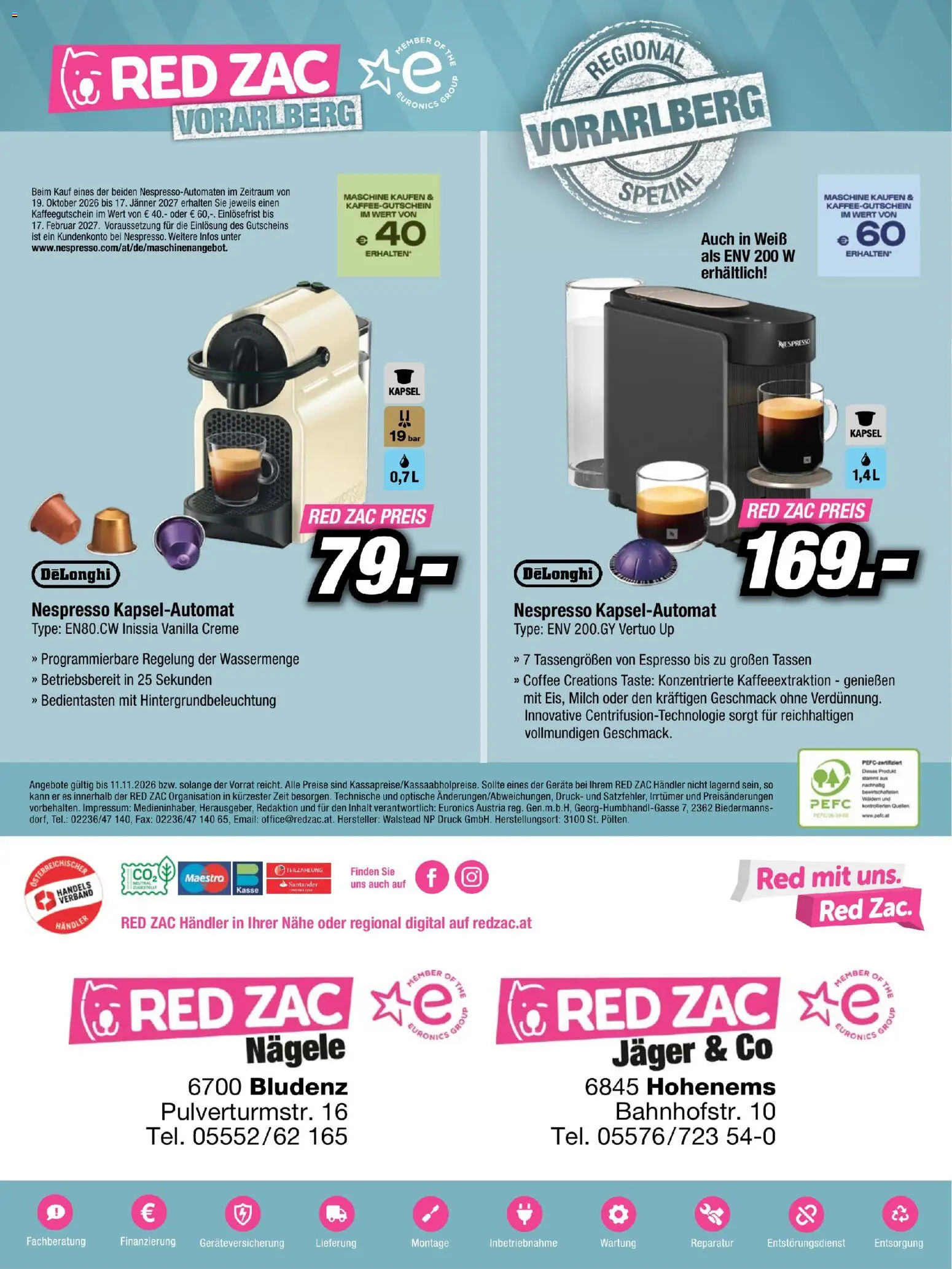 RED ZAC Vorarlberg gültig ab 25.10.2026 | Seite: 16 | Produkte: Milch, Creme