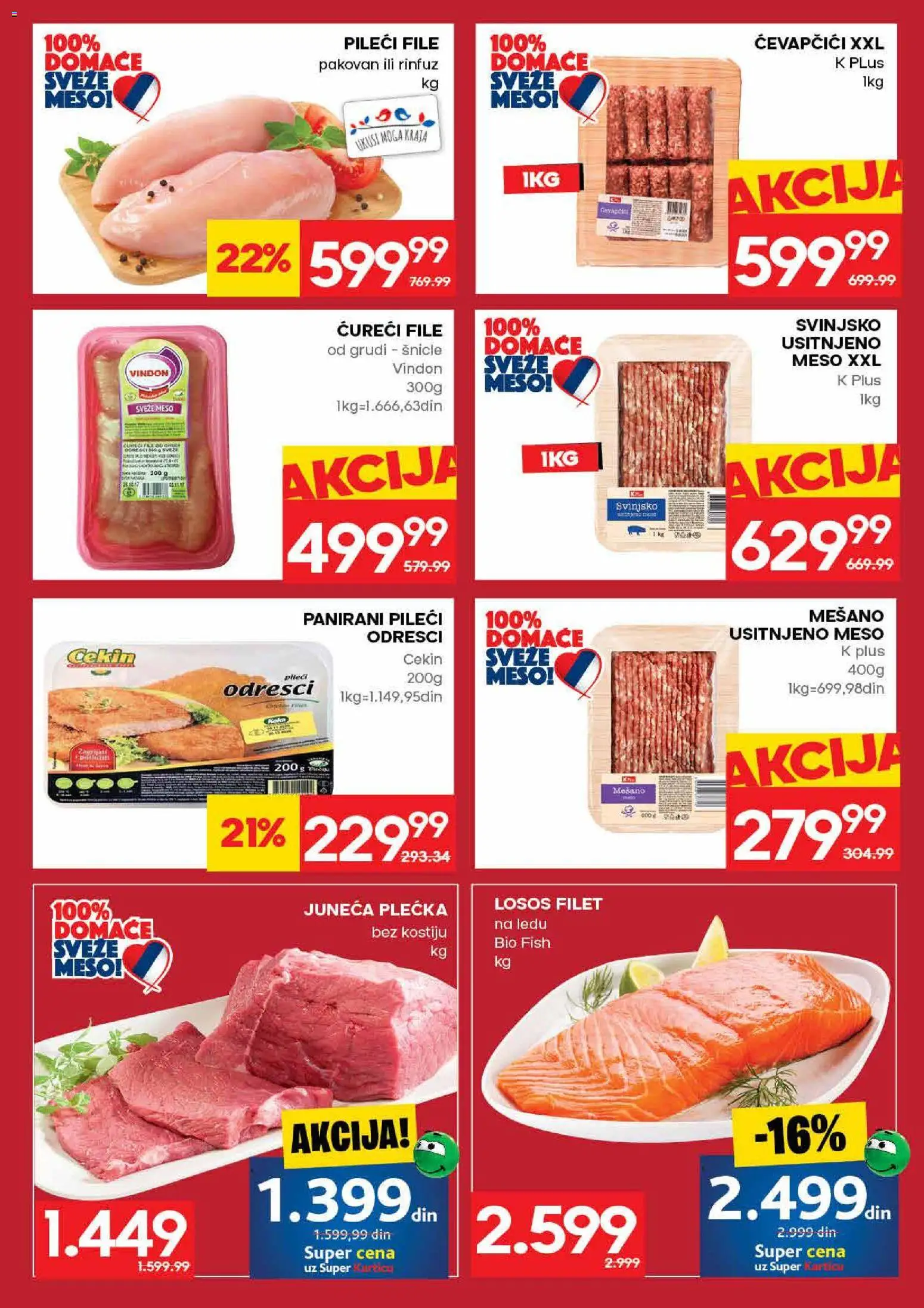 Mercator katalog - važi od 09.07.2026 | Strana: 5 | Proizvode: Filet, Losos, Ćureći file, Meso