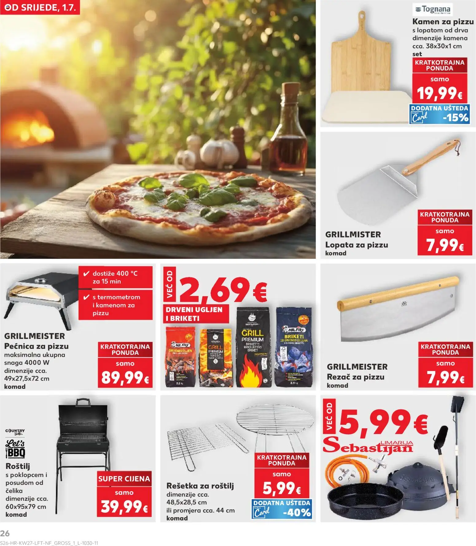 Kaufland HR akciós ujság - amely érvényes a következő dátumtól: 2026.07.01. | Oldal: 26 | Termékek: Grill