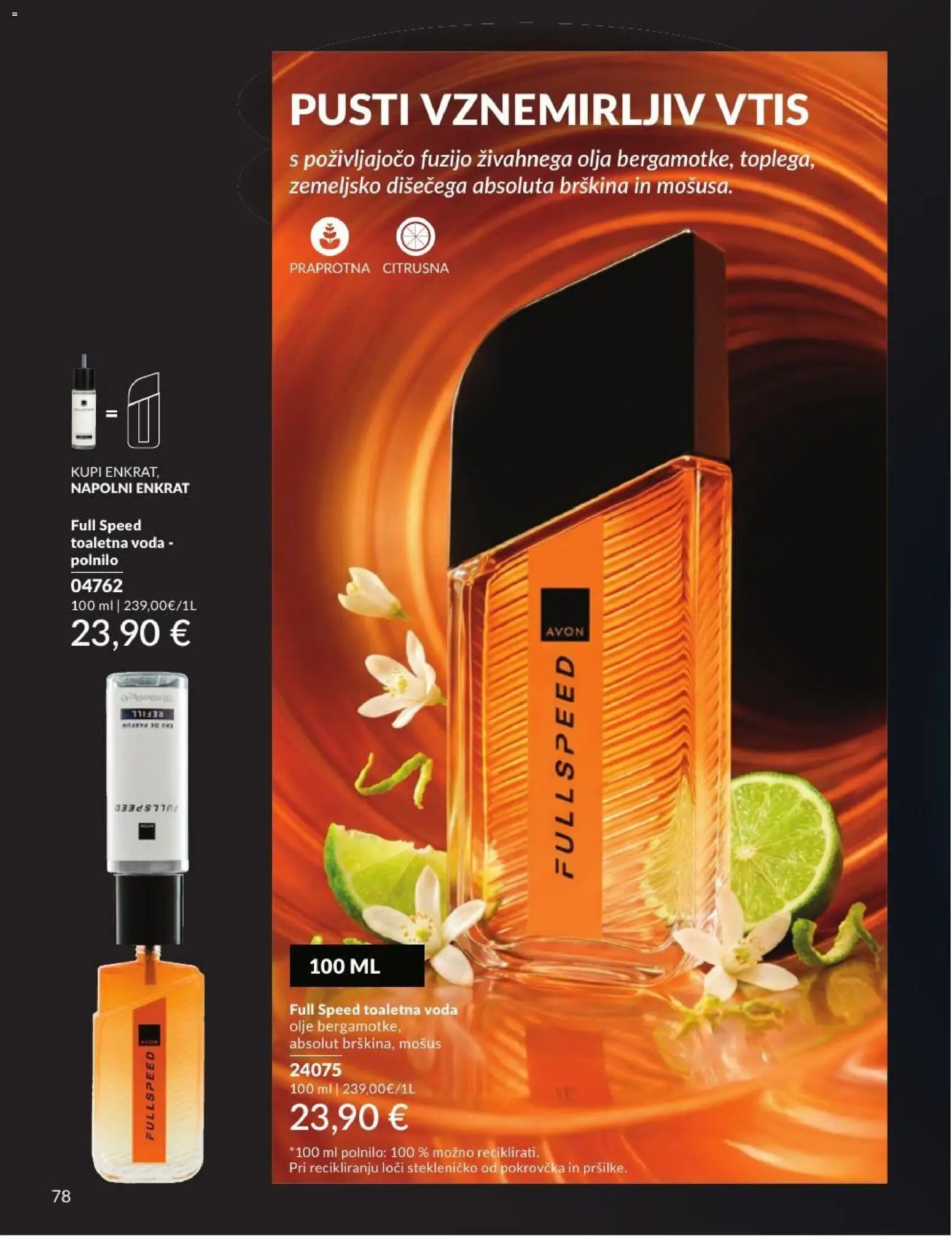 Novi Avon katalog ponudbe – veljaven od 30.06.2026 | Stran: 78 | Izdelki: Olje, Voda, Toaletna voda