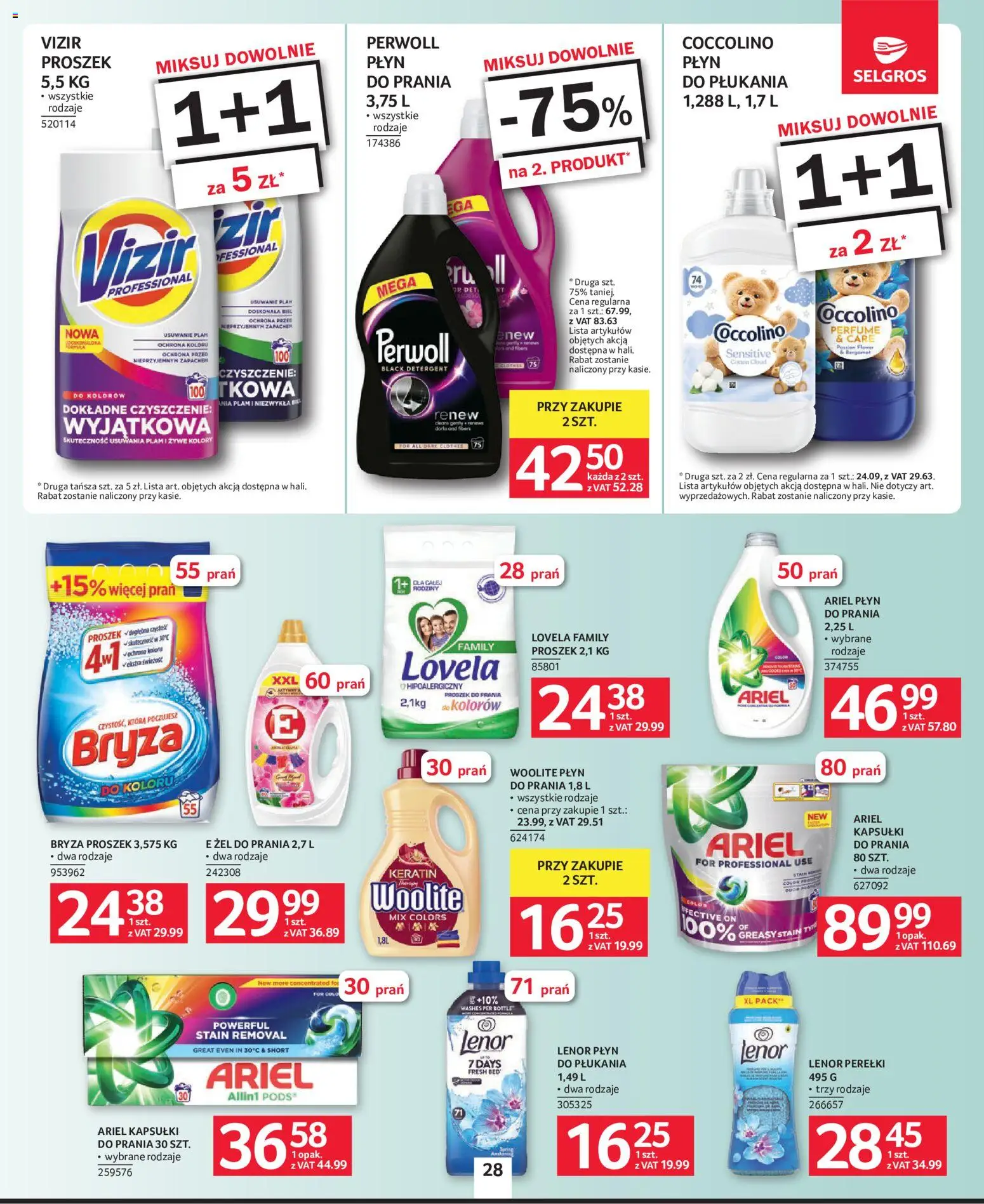 Selgros cash&carry gazetka od 22.10.2026 | Strona: 23 | Produkty: Kapsułki, Kapsułki Bryza, Vizir, Proszek do prania