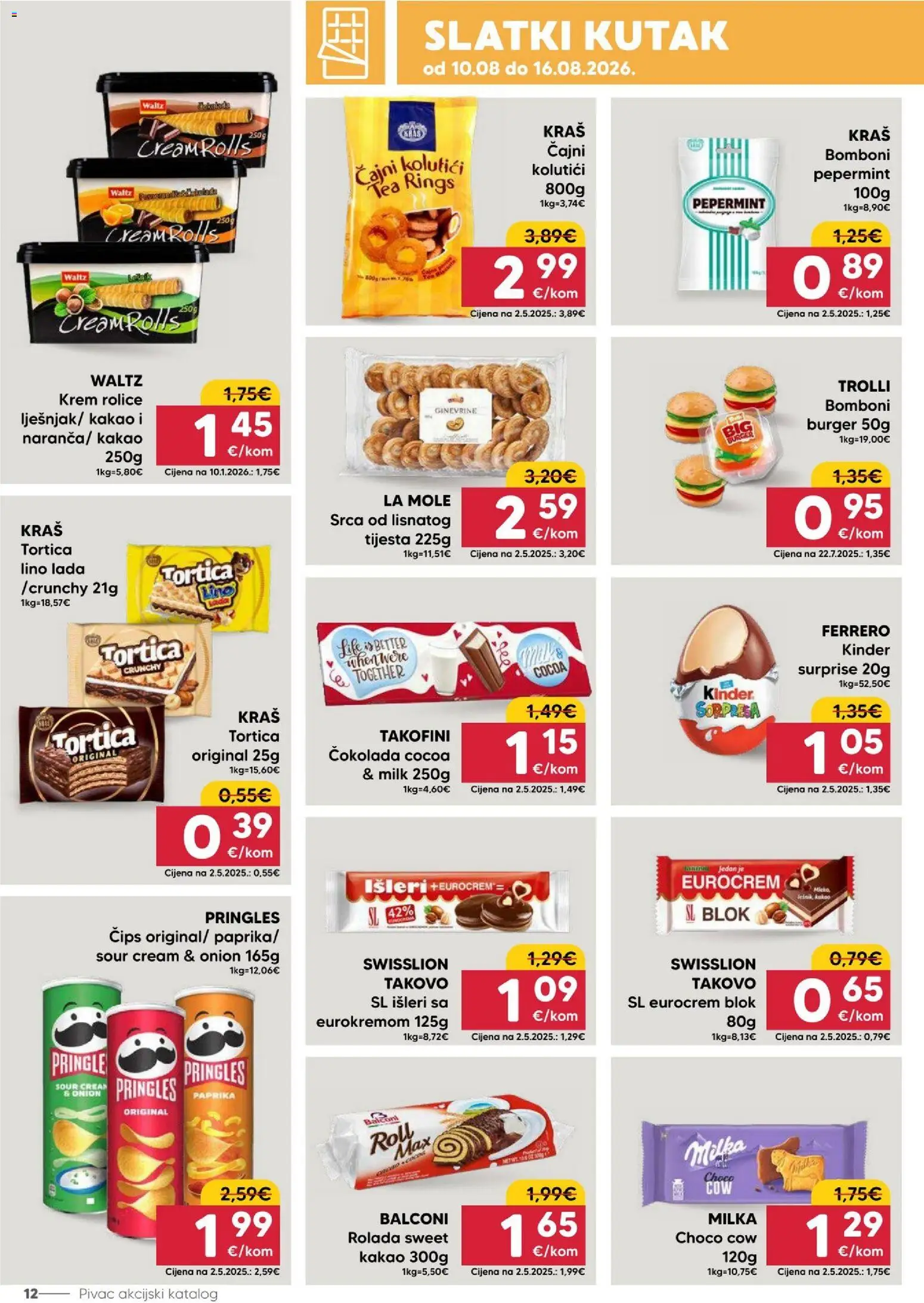 Pivac katalog | vrijedi od 10.08.2026 | Stranica: 12 | Proizvodi: Čokolada, Paprika, Milka, Kakao