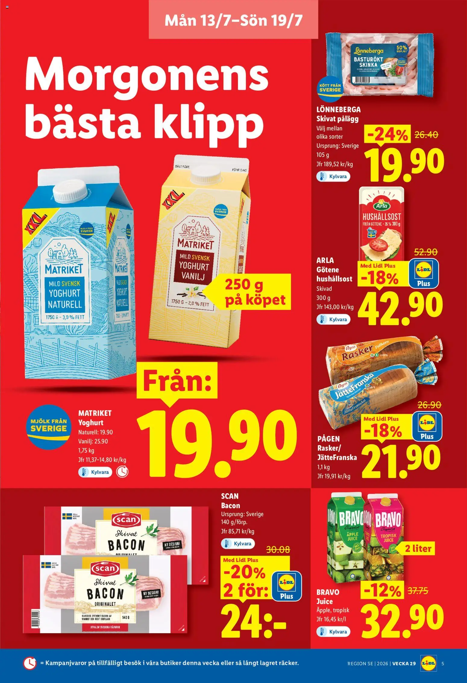 Nuvarande Lidl erbjudanden från 📣 13/07/2026 - 19/07/2026 📣 | Sverige