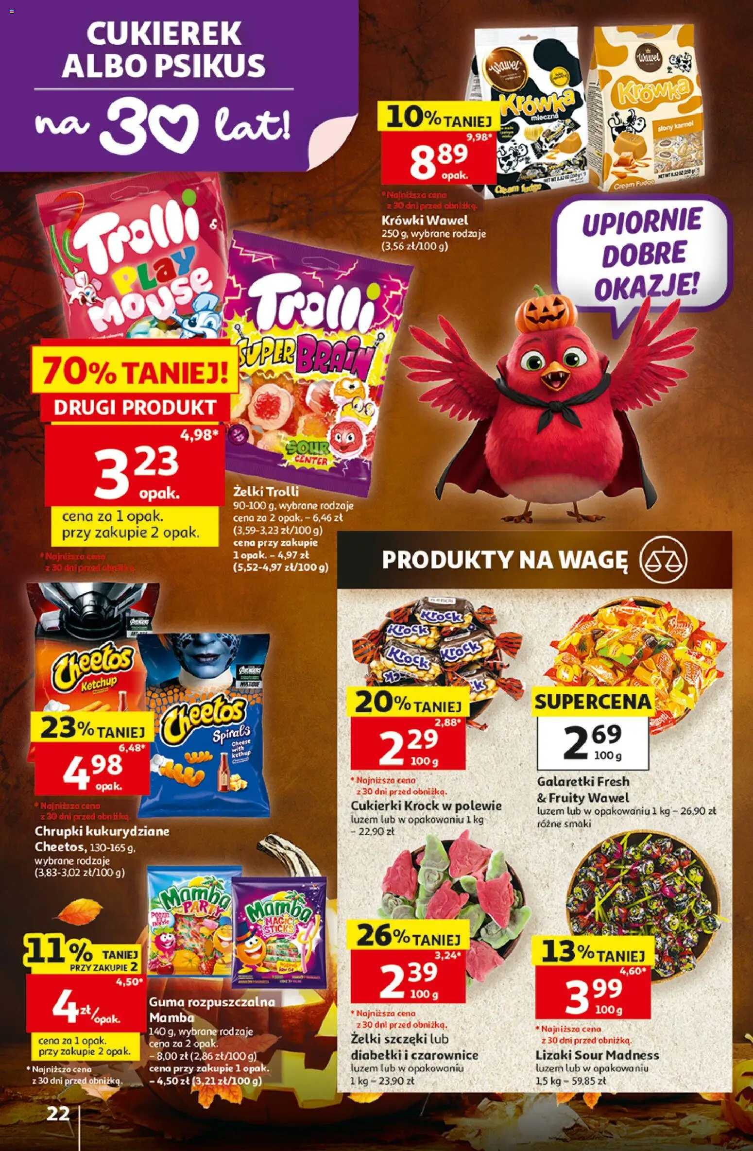 Auchan gazetka - Hipermarket od 29.10.2026 | Strona: 22 | Produkty: Słony karmel, Krowka, Lizaki, Cukierki