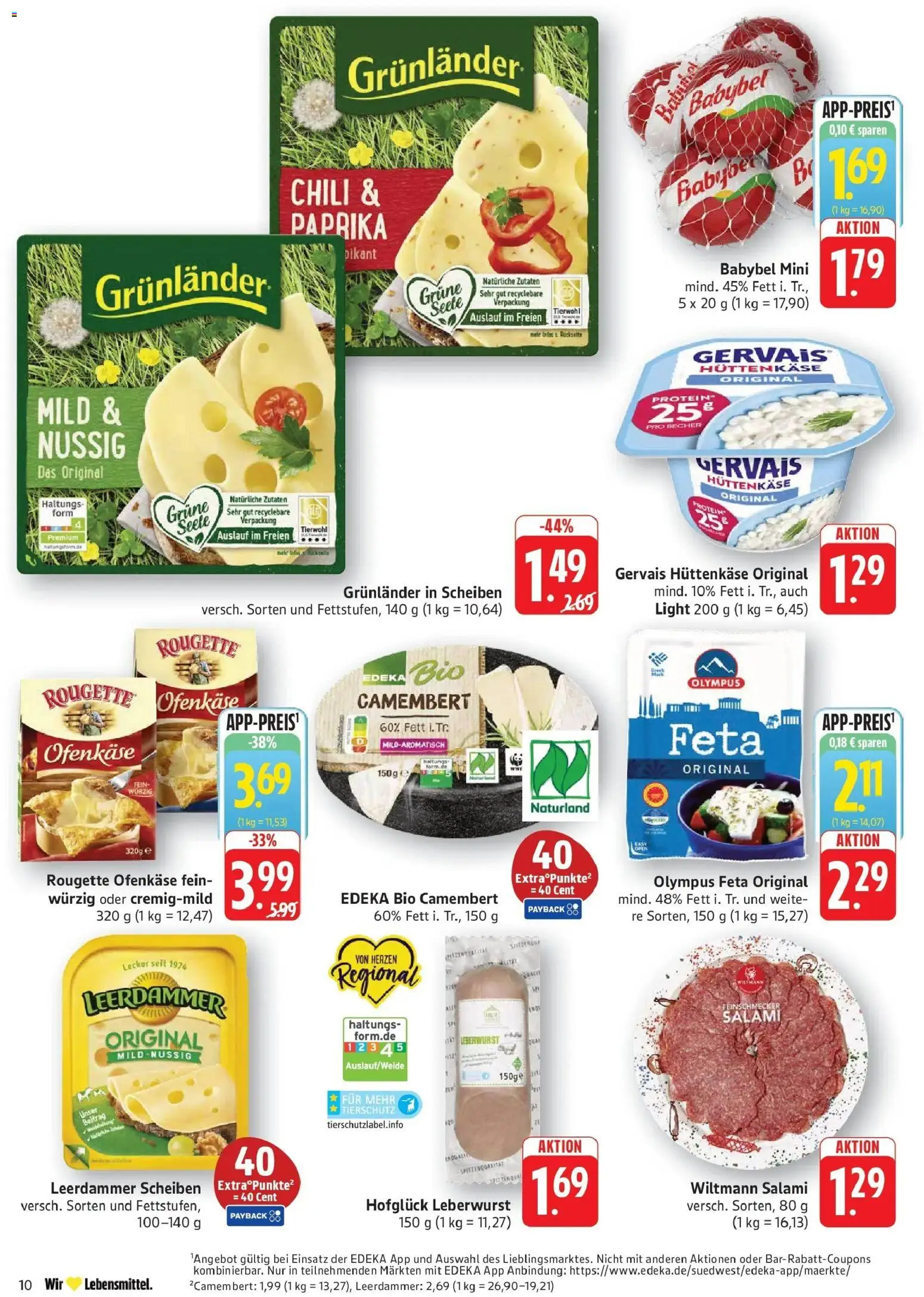 Edeka Prospekt Walldorf (ab 28.09.2026) » Angebote Online | Seite: 10 | Produkte: Paprika, Grunlander, Chili, Hüttenkäse