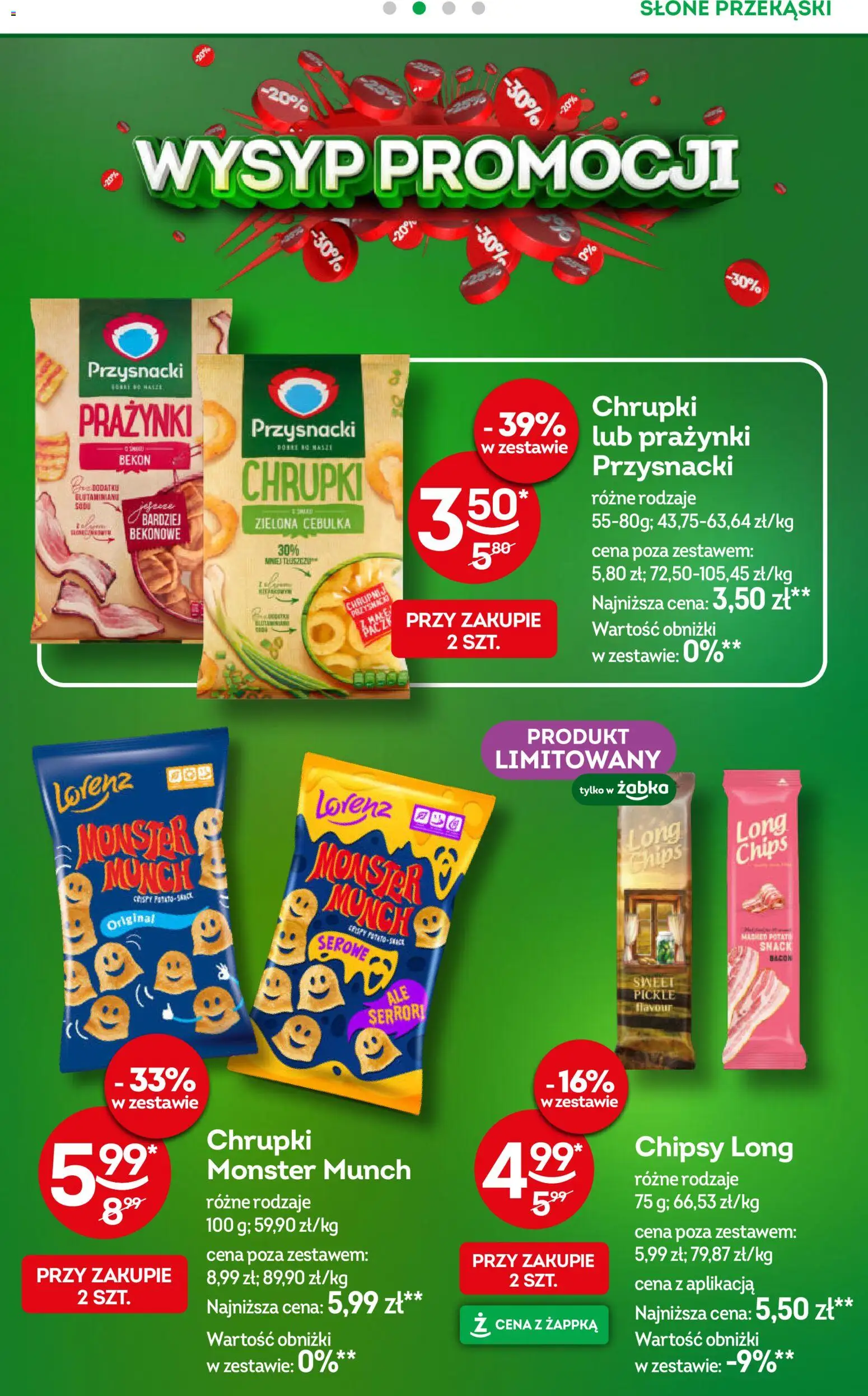 Żabka gazetka od 08.04.2026 | Strona: 21 | Produkty: Chipsy, Chrupki, Bekon