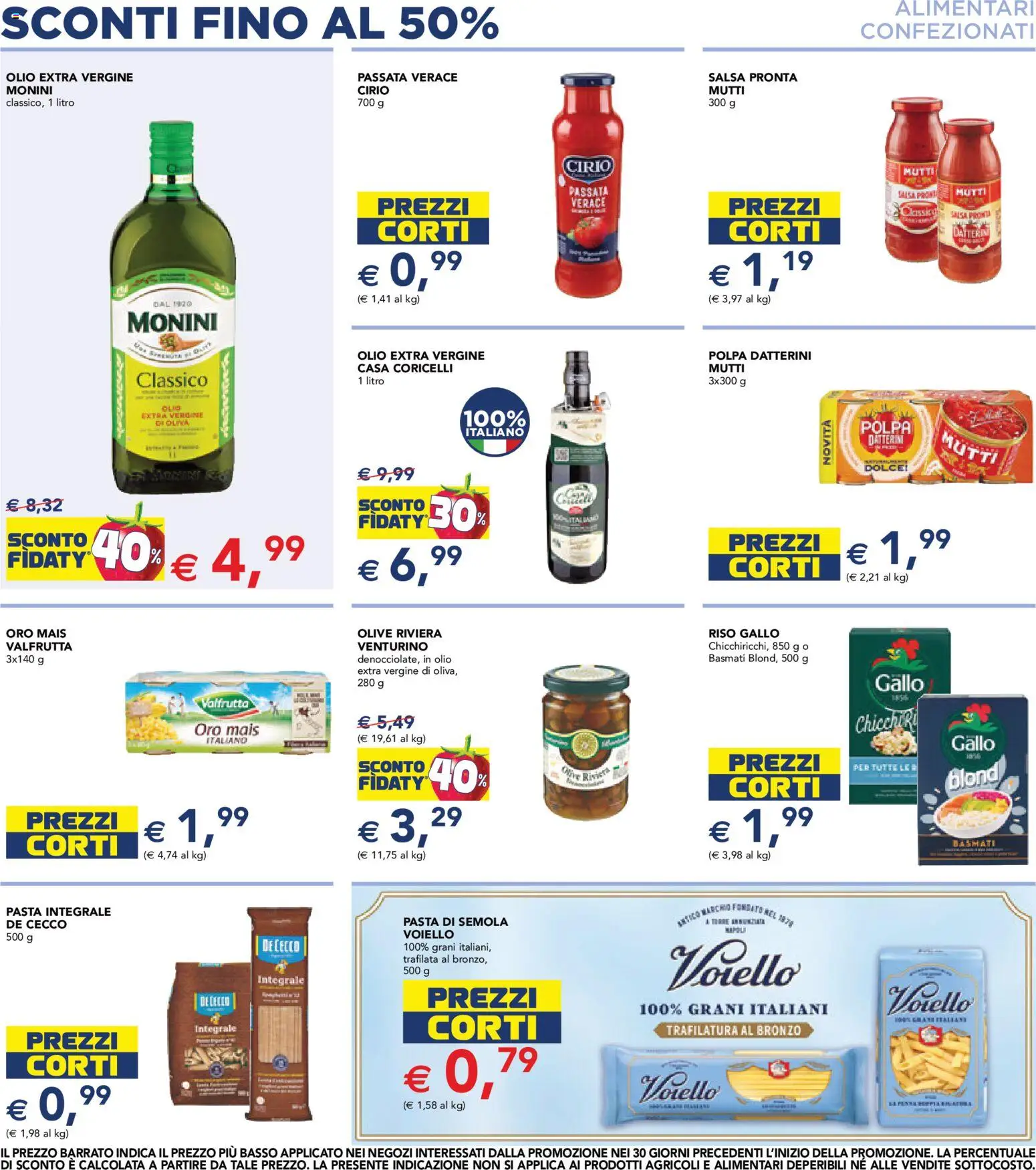 Volantino Esselunga S del 13/08/2026 | Pagina: 12 | Prodotti: De Cecco, Olio, Basso, Semola