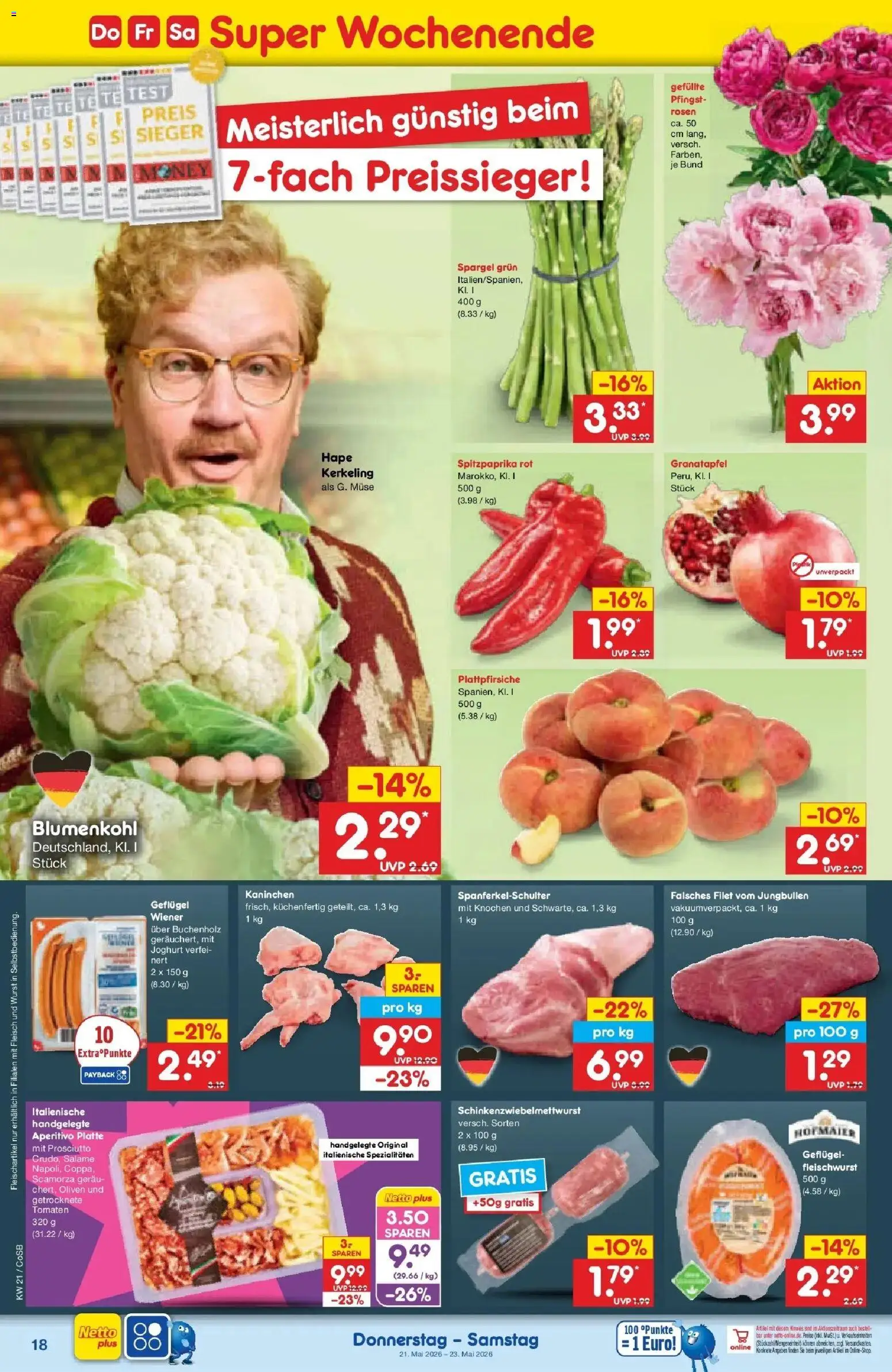 Netto Marken-Discount Prospekt Bitterfeld-Wolfen	 – gültig ab 17.05.2026 | Seite: 20 | Produkte: Granatapfel, Joghurt, Ariel, Wurst