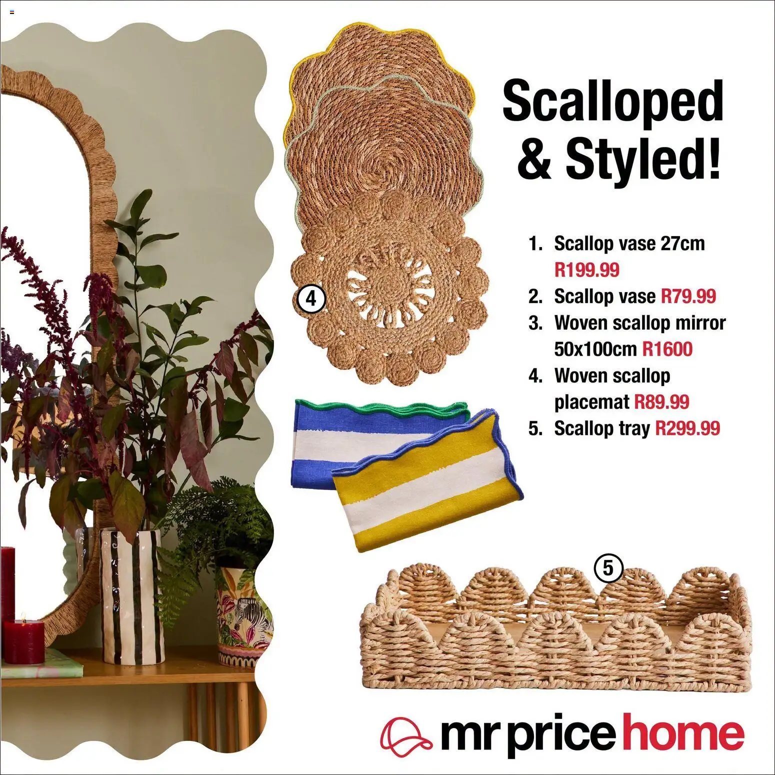 New MRP Home catalogue – valid from 09/07/2026 | Page: 2 | Products: Tray, Placemat, Mirror, Vase