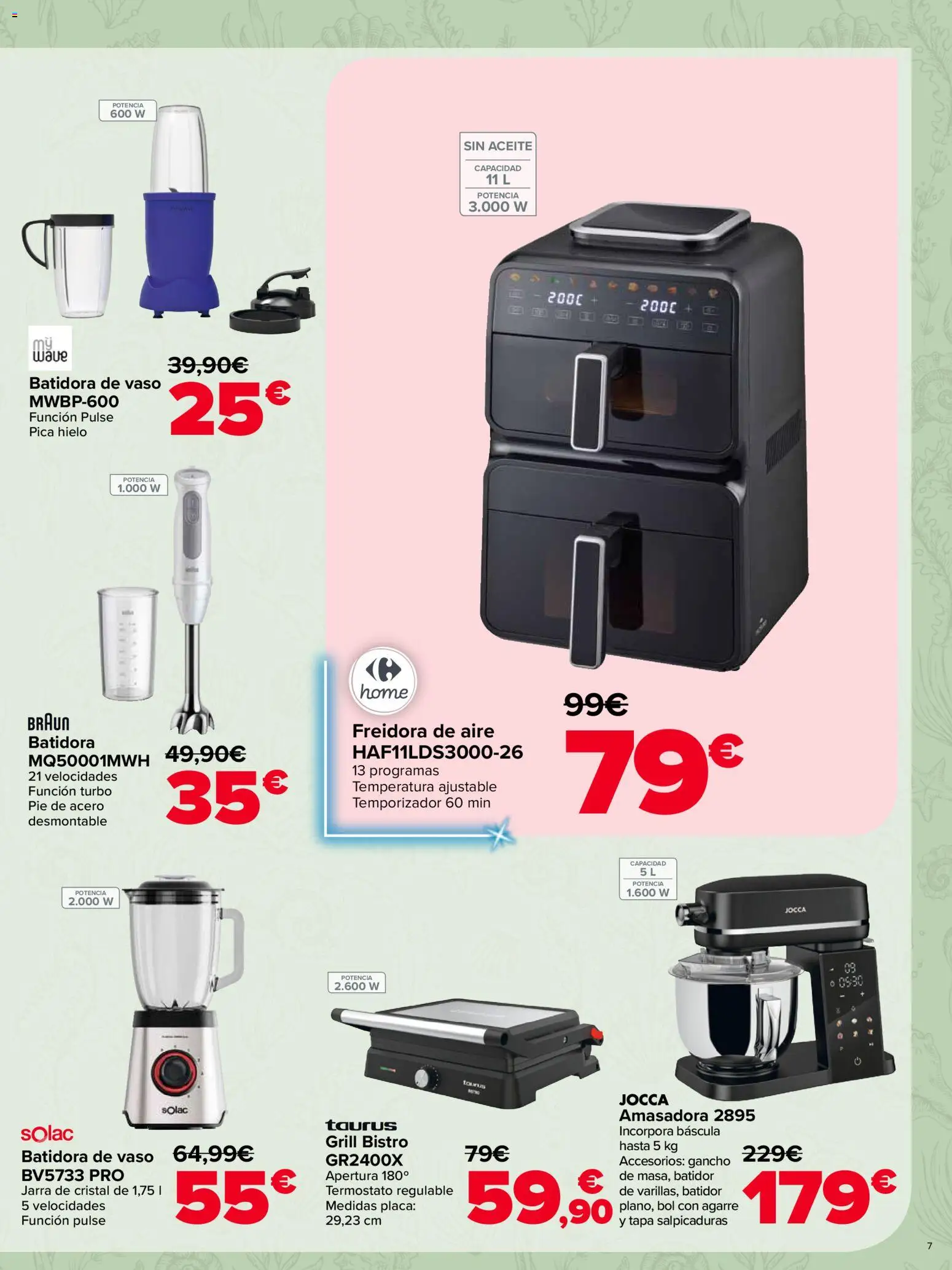 Carrefour Casa Equipada │ válido desde el 16/07/2026 | Página: 7 | Productos: Ηλεκτρονικα ειδη, Aceite, Batidora, Freidora