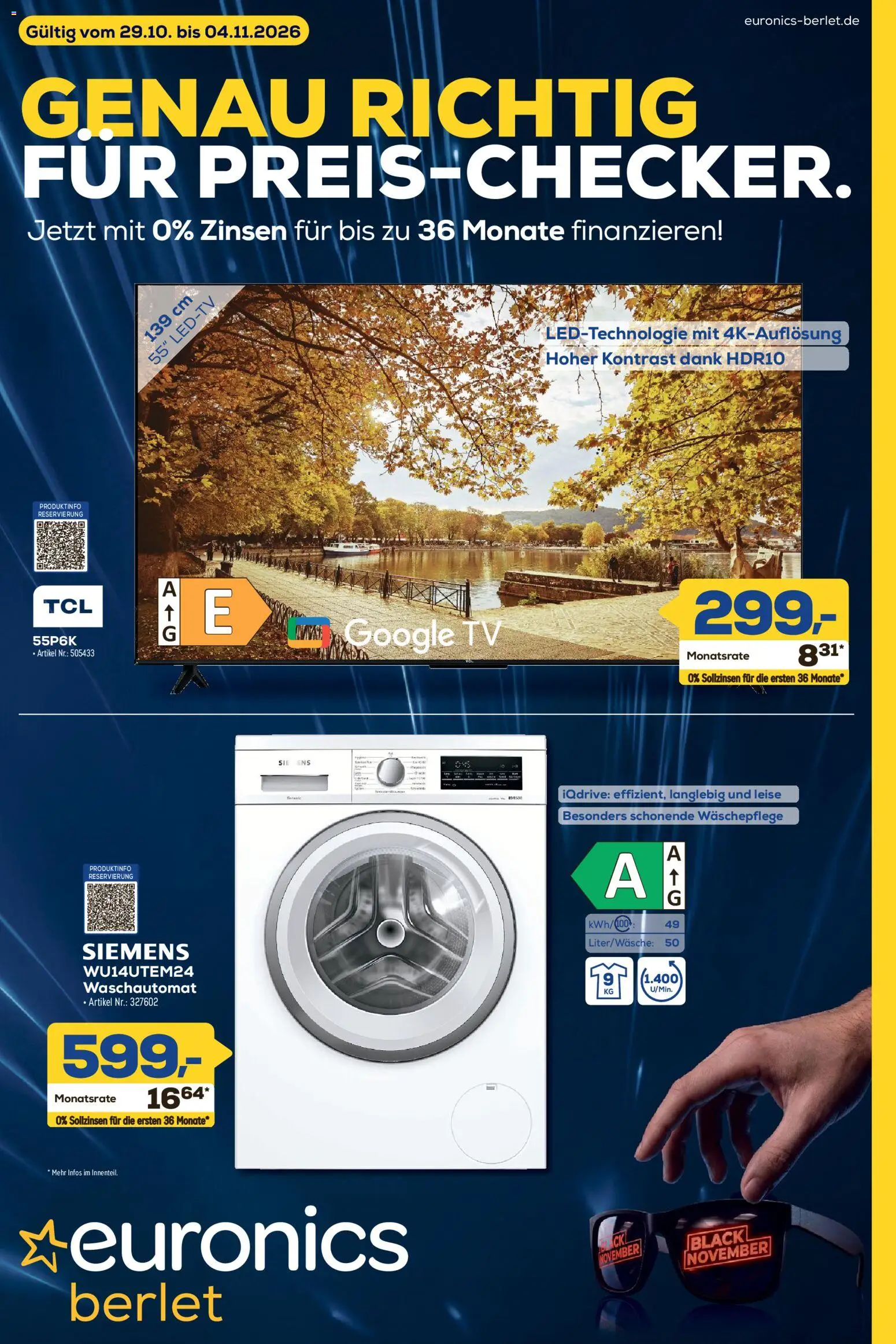 Euronics Prospekt Berlet – gültig ab 29.10.2026 | Seite: 1