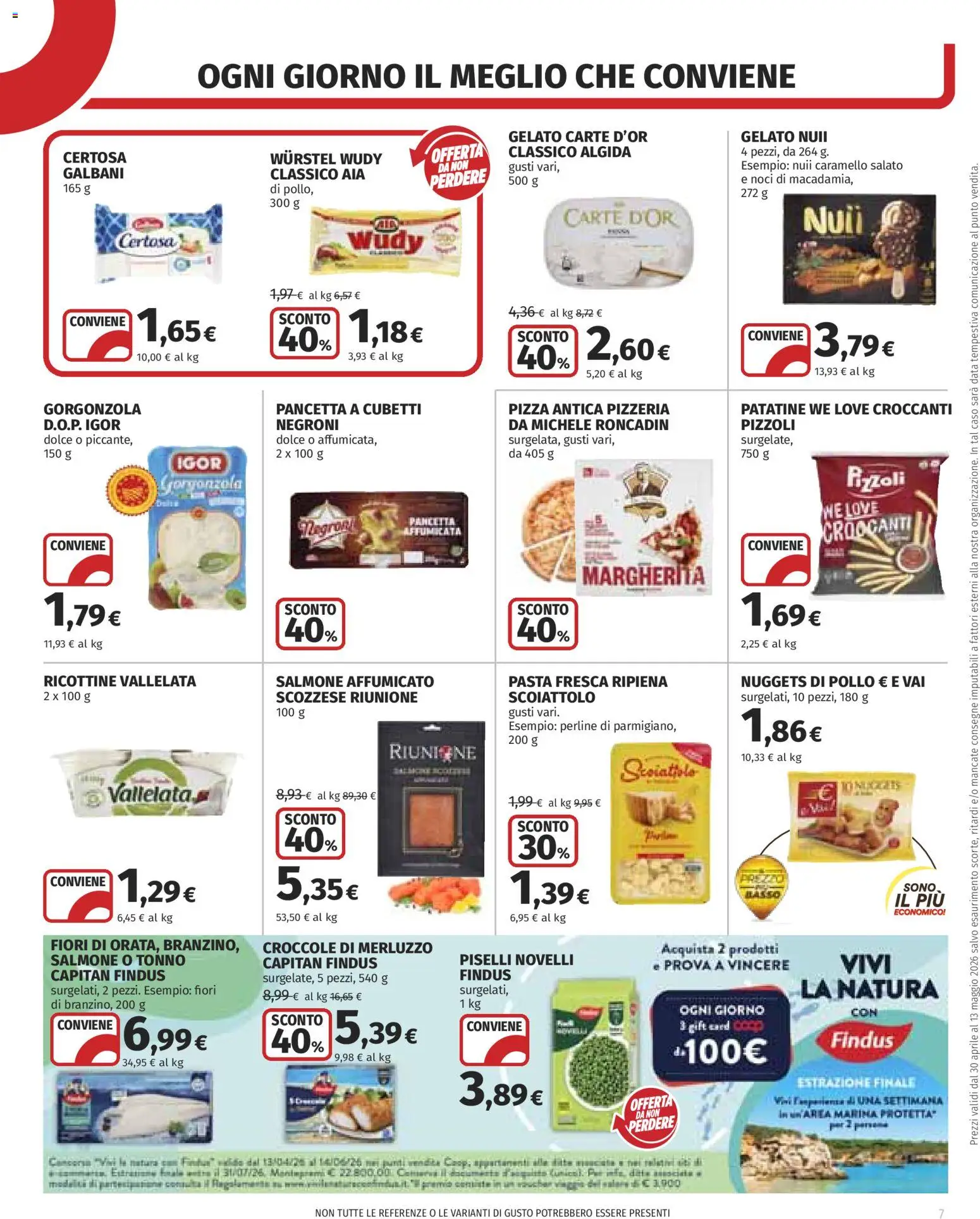 Volantino COOP del 30.04.2026 | Pagina: 7 | Prodotti: Merluzzo, Patatine, Noci, Gorgonzola