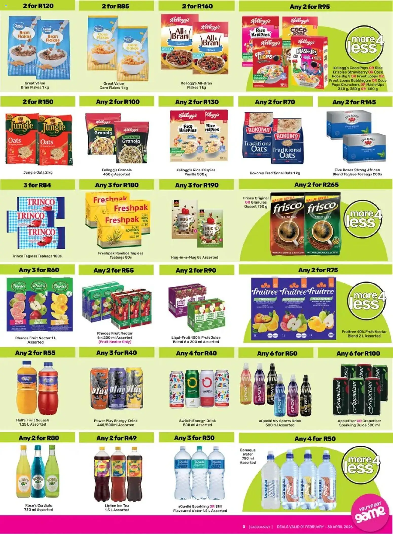 Game - Catalogue More 4 Less valid from 01.02.2026 | Page: 3 | Products: Tea, Zápich, Game, Borotvagél