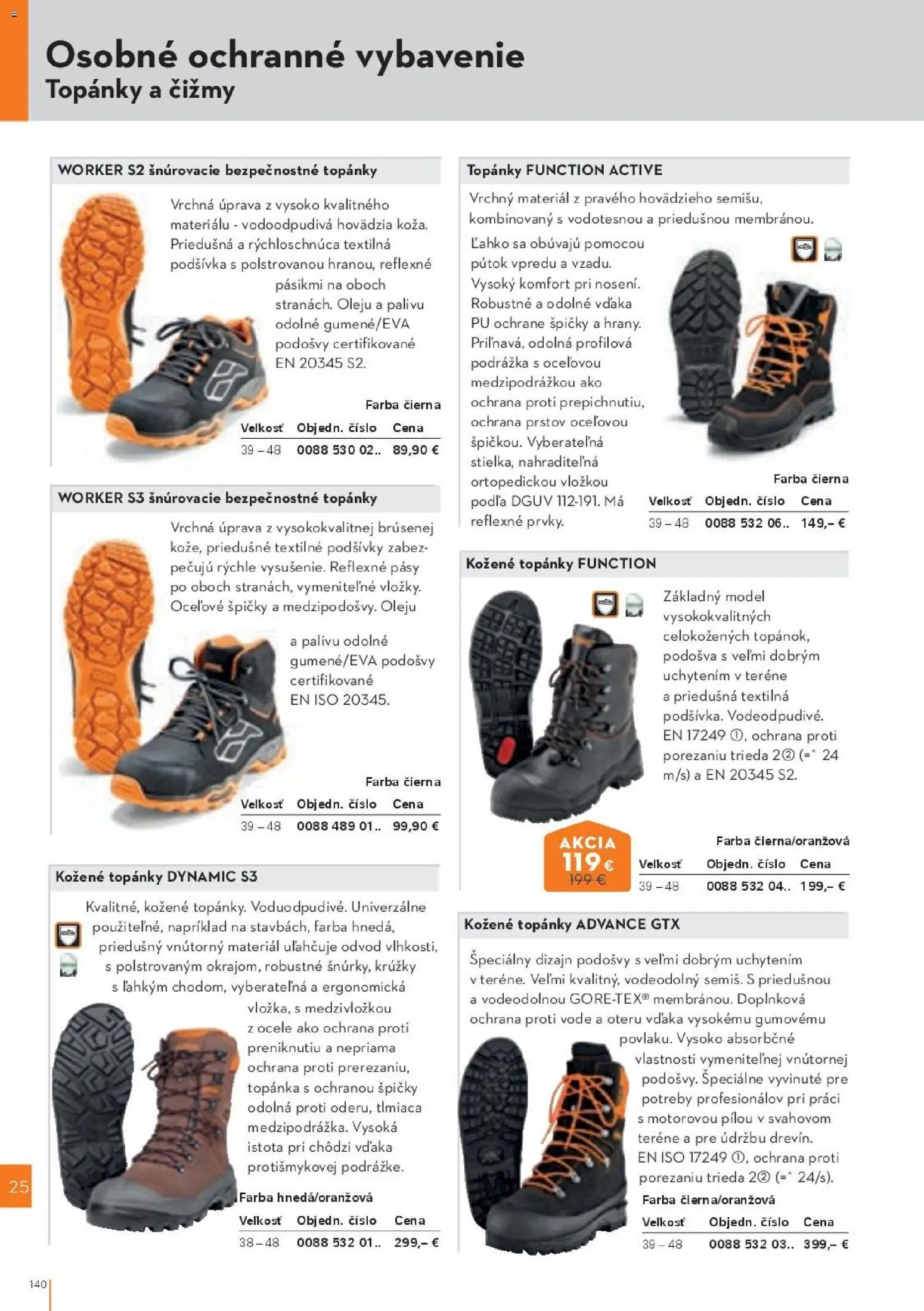 Nové STIHL akcie – leták je platný od 19.08.2026 | Strana: 140 | Produkty: Čižmy, Topánky