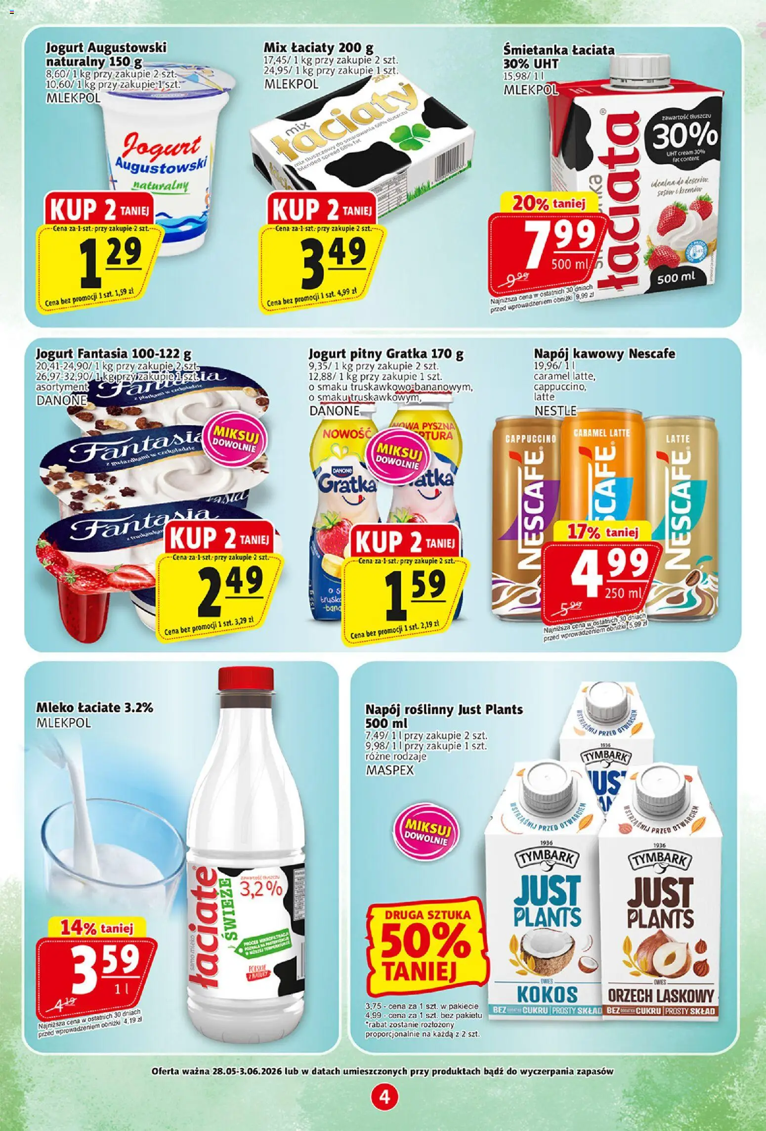 Prim Market gazetka od 28.05.2026 | Strona: 4 | Produkty: Jogurt pitny, Nescafe, Cappuccino, Jogurt