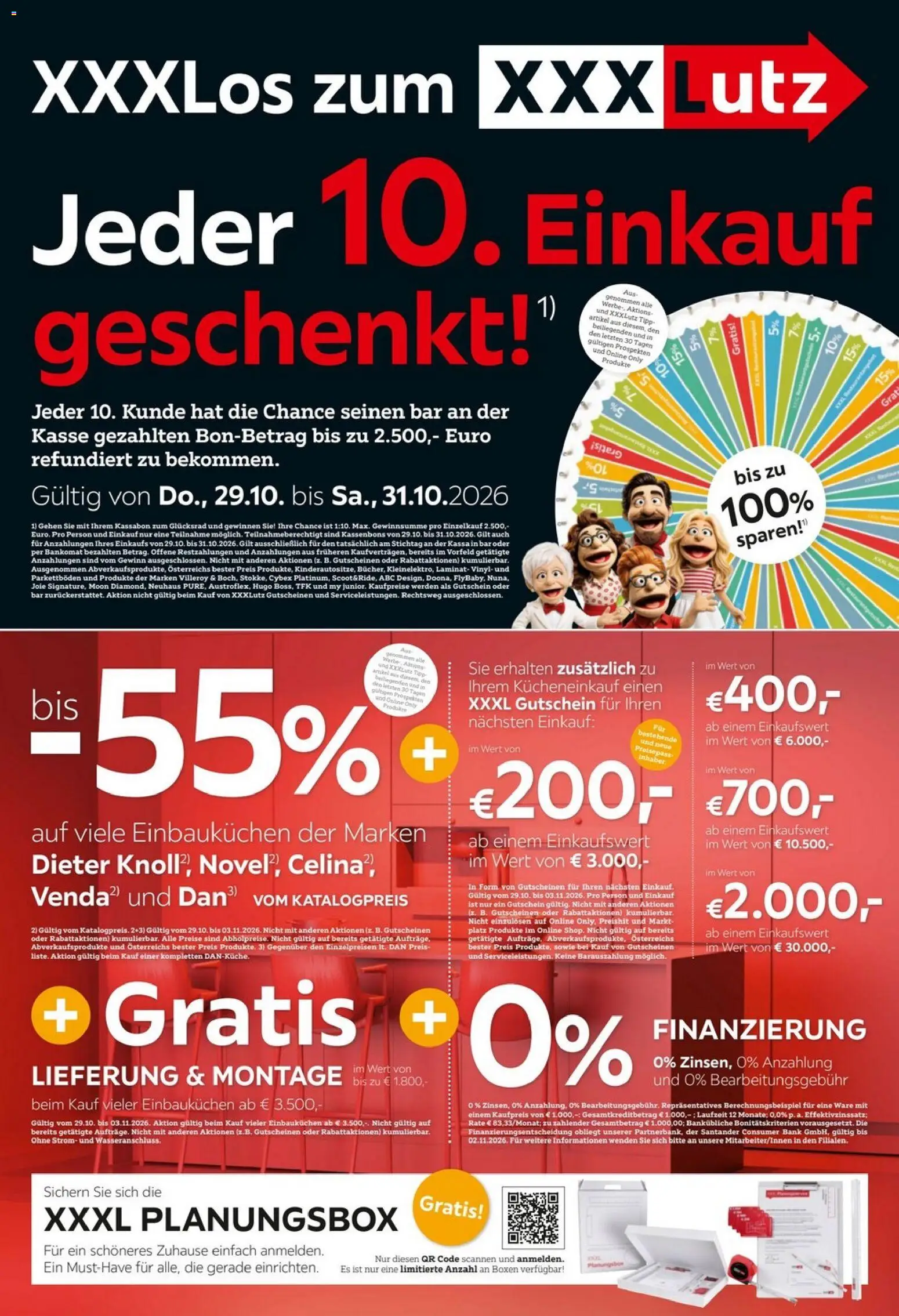 XXXLutz JederEinkauf geschenkt! gültig ab 29.10.2026 | Seite: 1 | Produkte: Grat
