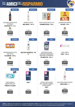 Anteprima del volantino Poli volantino Amici del Risparmio valido a partire dal 16/09/2026 | Pagina: 5 | Prodotti: Strisce, Carta igienica, Detergente, Trota
