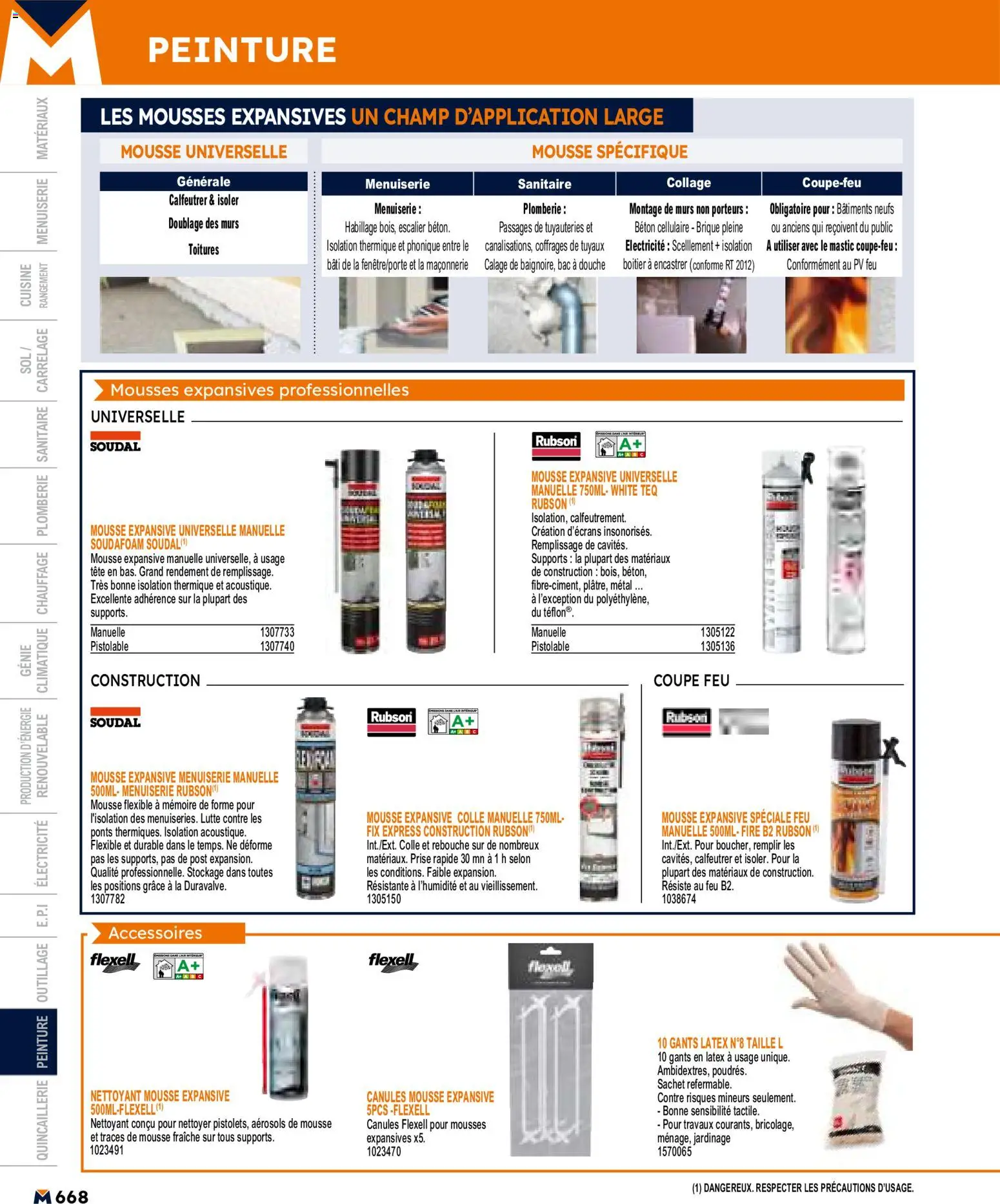 {H1} | Page: 668 | Produits: Gants en latex, Prise, Douche, Colle
