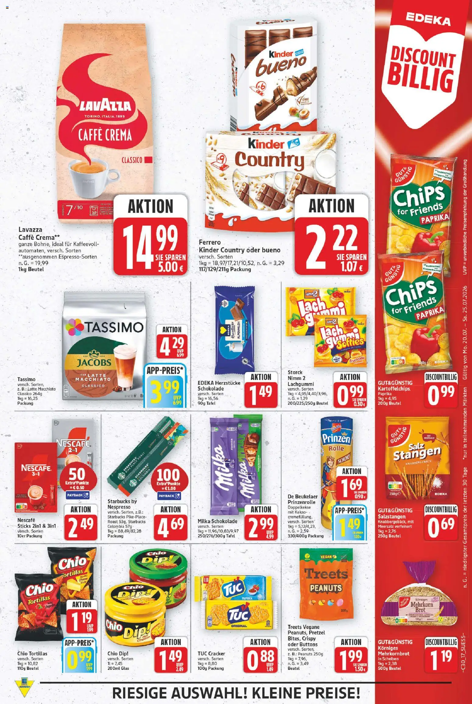 E center Prospekt – gültig ab 20.07.2026 | Seite: 18 | Produkte: Lavazza, Tortillas, Schokolade, Milka schokolade