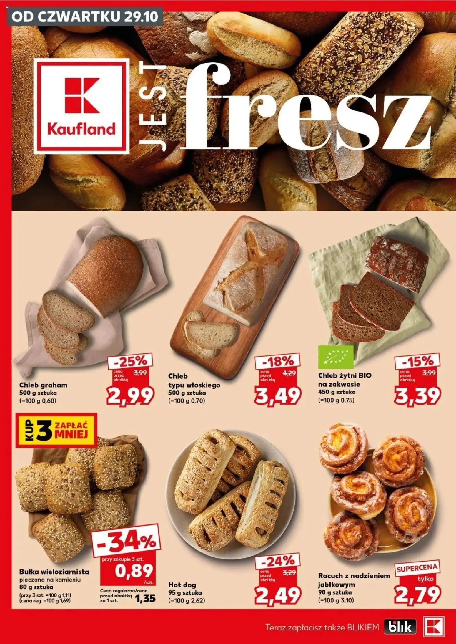 Kaufland gazetka - Super sobota od 31.10.2026 - od jutra PDF | Strona: 16 | Produkty: Chleb żytni, Bułka, Chleb, Hot dog