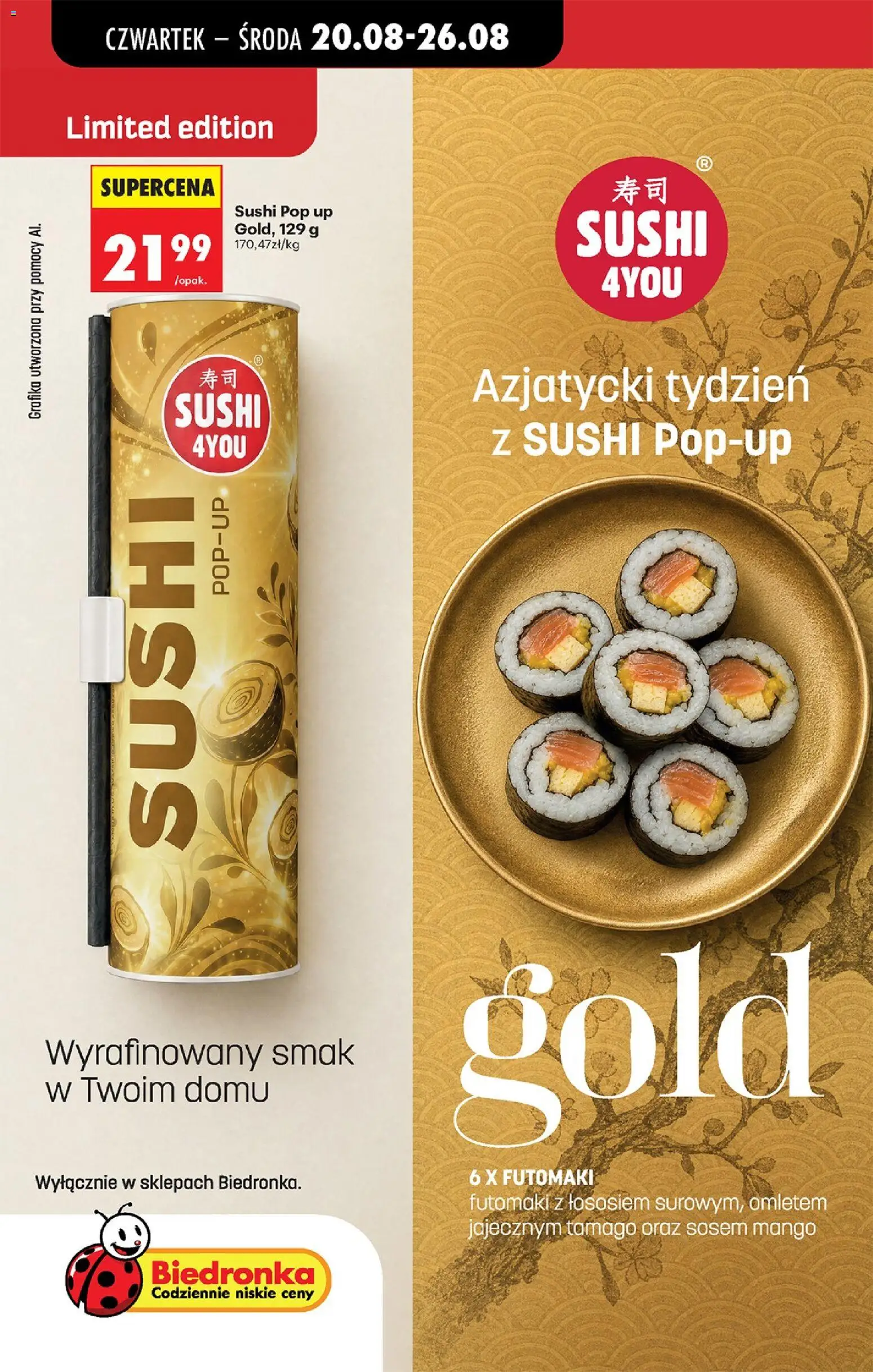 Biedronka Polsko leták - Codziennie niskie ceny od 20.08.2026 | Strana: 57 | Produkty: Mango, Sushi