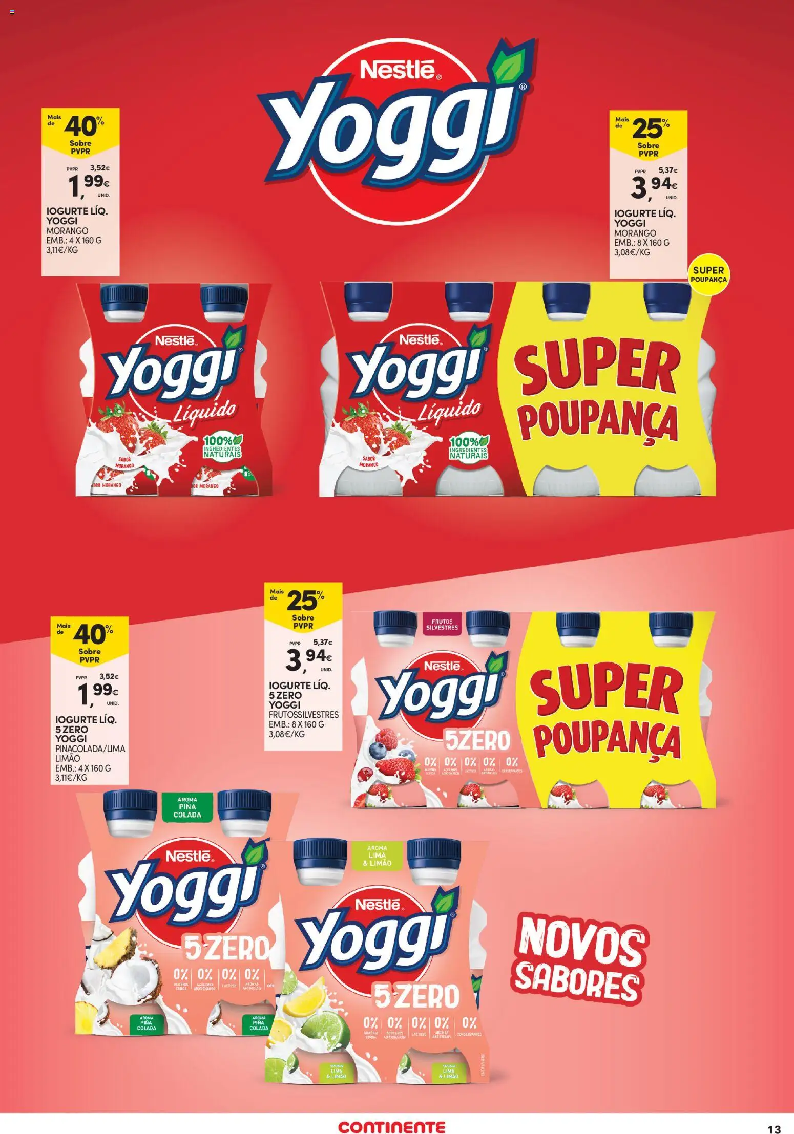 Continente Açores │ válido de 25/06/2026 | Página: 13 | Produtos: Corda, Iogurte, Nestlé