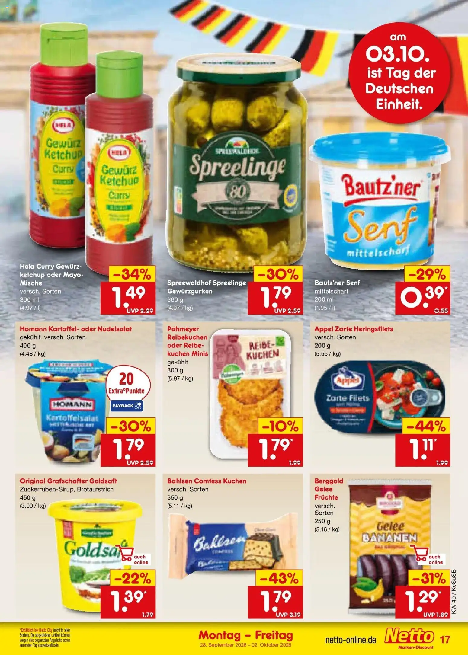 Netto Marken-Discount Prospekt Kruft – gültig ab 28.09.2026 | Seite: 23 | Produkte: Bananen, Kuchen, Ketchup