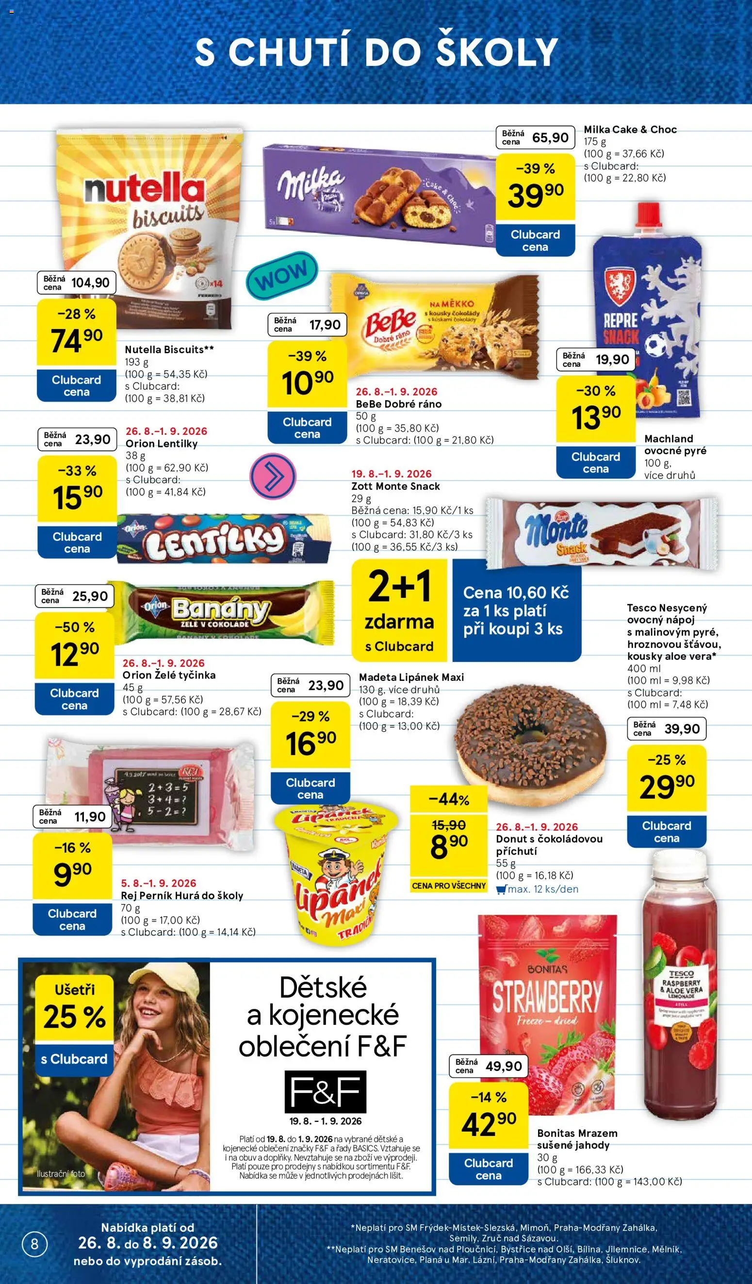 Tesco leták - Supermarket od 26.08.2026 | Strana: 8 | Produkty: Lipánek, Jahody, Perník, Aloe vera