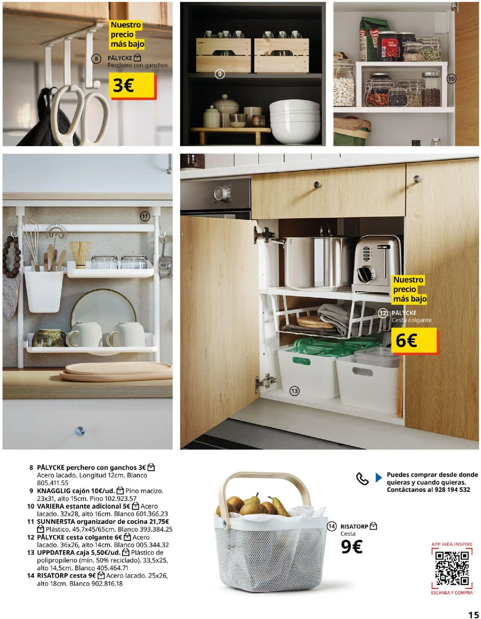 Catálogo IKEA Accesorios y decoración │ válido desde el 01/02/2026 | Página: 15 | Productos: Organizador de cocina, Organizador, Cocina, Caja