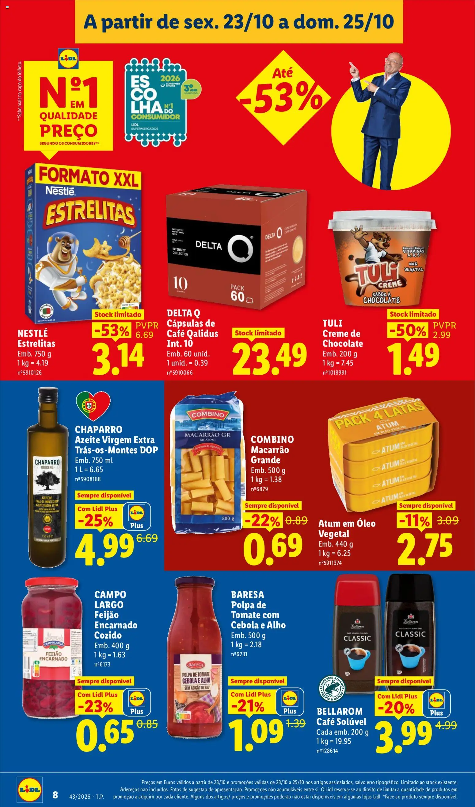 Lidl Promoções Fim de Semana │ válido de 23/10/2026 | Página: 8 | Produtos: Azeite, Cápsulas, Óleo, Café