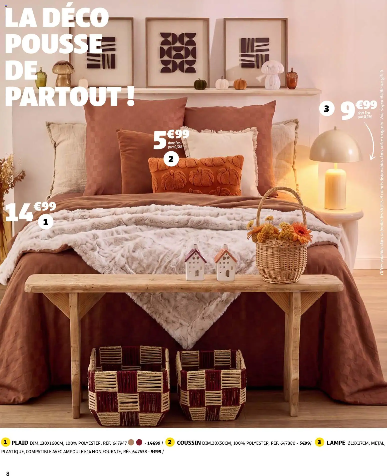 {H1} | Page: 8 | Produits: Plaid, Ampoule, Lampe