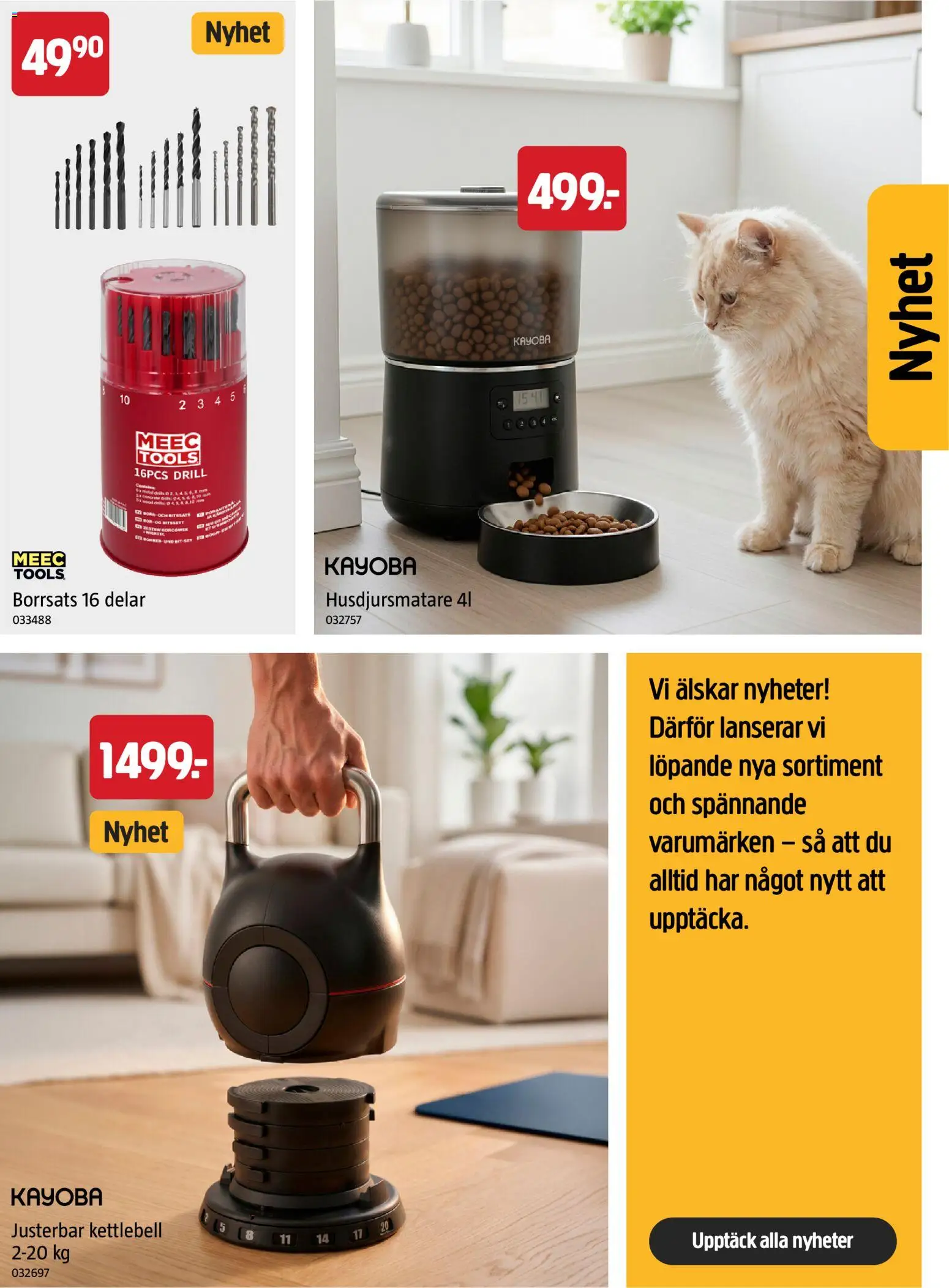 Jula reklamblad aktuell från 01/09/2026 | Sida: 7 | Produkter: Kettlebell, Nyheter