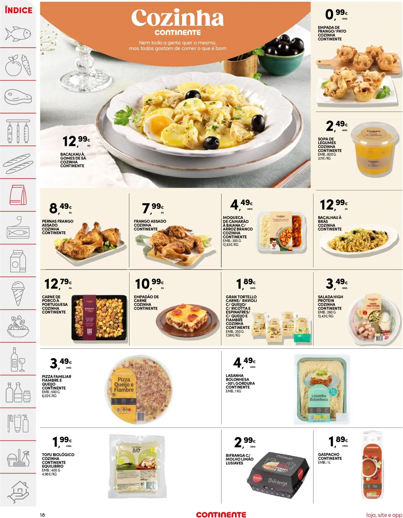 Continente folheto │ válido de 19.05.2026 | Página: 18 | Produtos: Bacalhau, Camarão, Sopa, Arroz