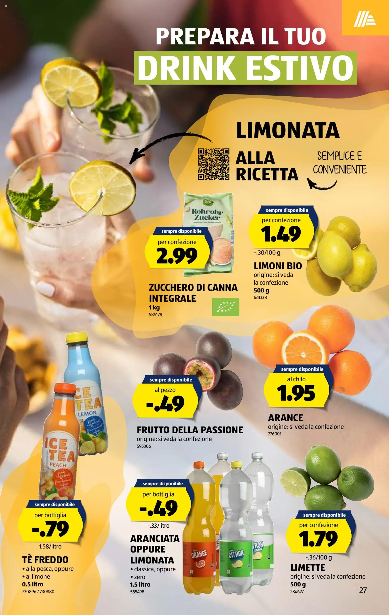 Aldi aktionen IT – gültig ab 09.07.2026 | Seite: 27 | Produkte: Limette, Zucker