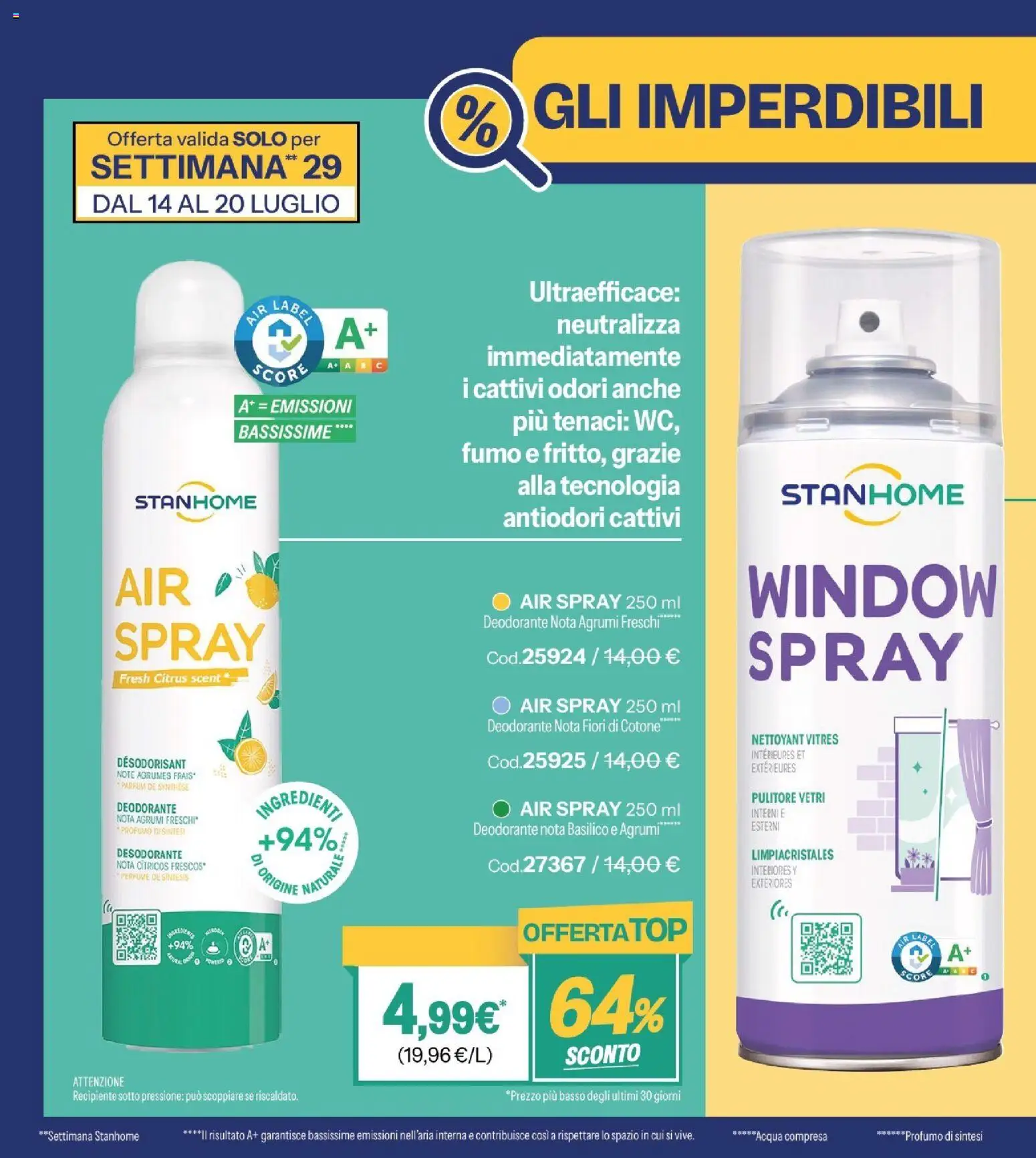 Volantino Stanhome del 14/07/2026 | Pagina: 3 | Prodotti: Deodorante, Acqua, Agrumi, Basilico