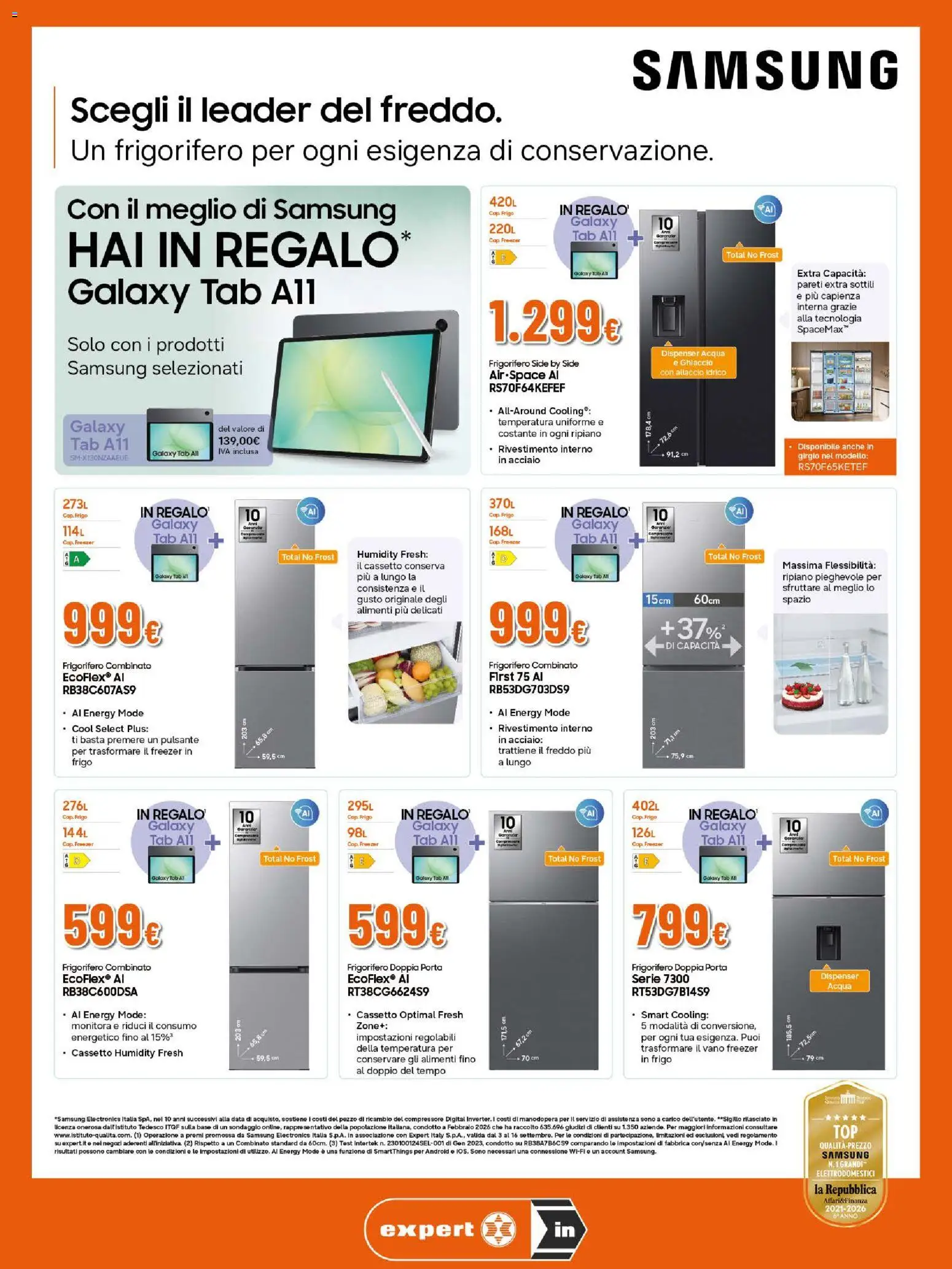 Volantino Ipercoop del 03/09/2026 | Pagina: 10 | Prodotti: Compressore, Freezer, Frigorifero, Samsung