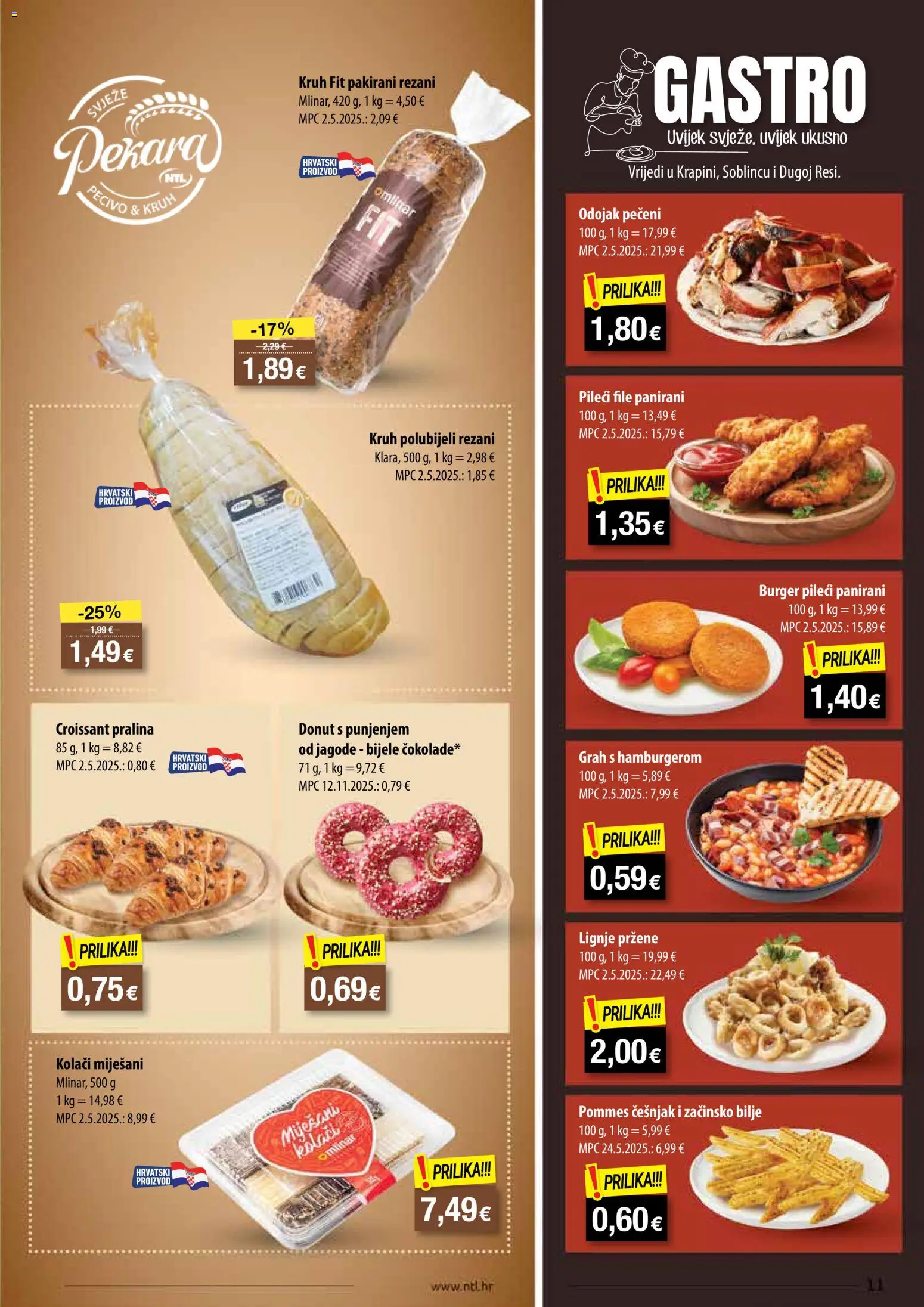 NTL katalog | vrijedi od 17.06.2026 | Stranica: 11 | Proizvodi: Pileći file, Kruh, Jagode, Pecivo