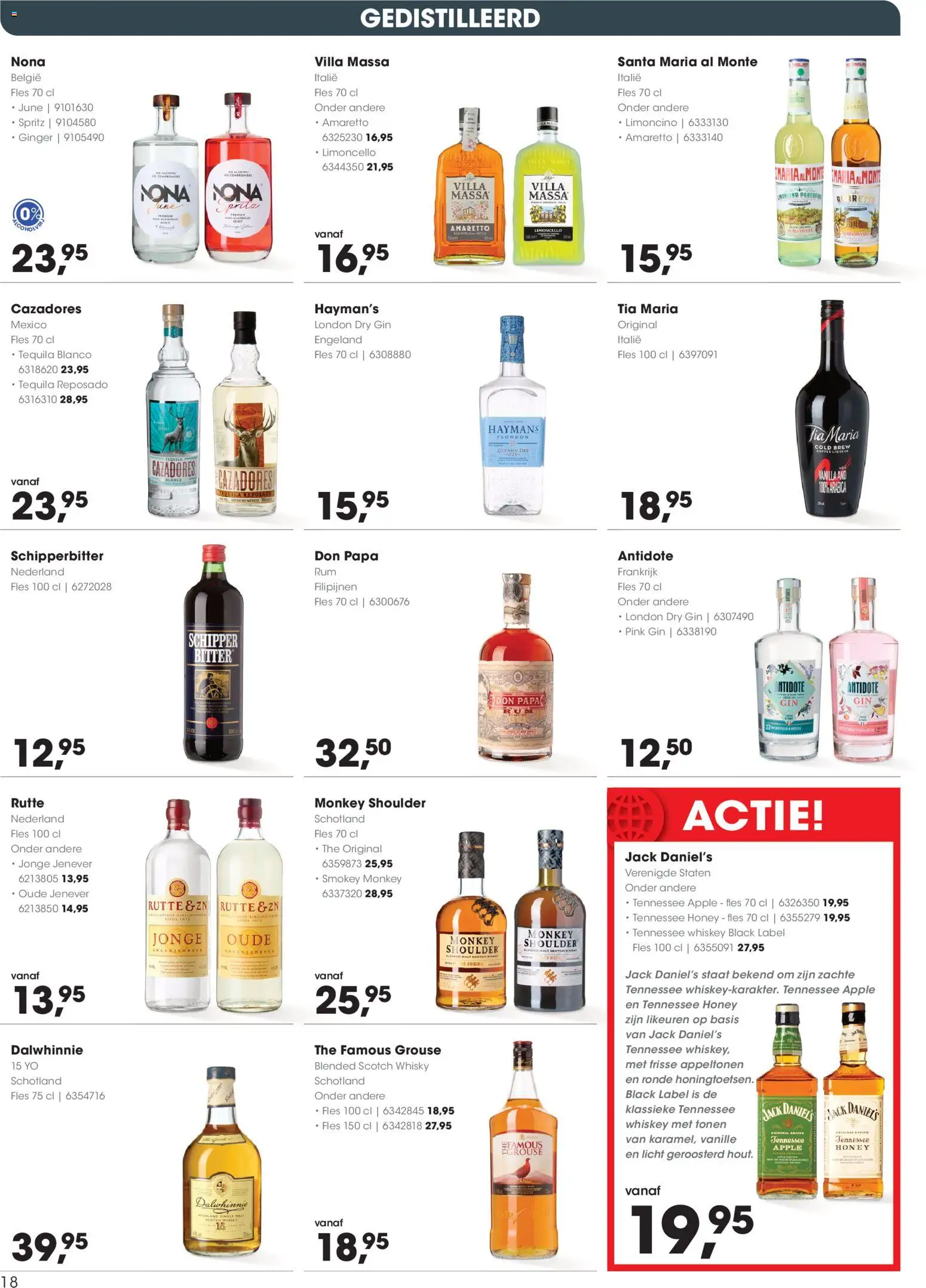 {H1} | Pagina: 18 | Producten: Gin, Fles, Whisky, Chili szósz