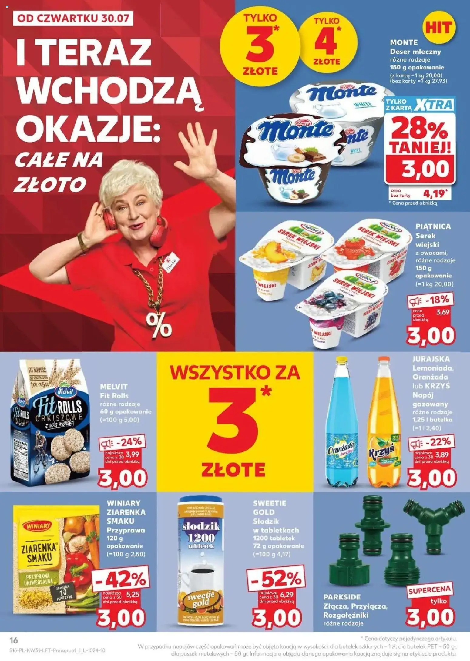 Kaufland gazetka od 30.07.2026 | Strona: 16 | Produkty: Serek, Deser, Piątnica, Serek wiejski piątnica