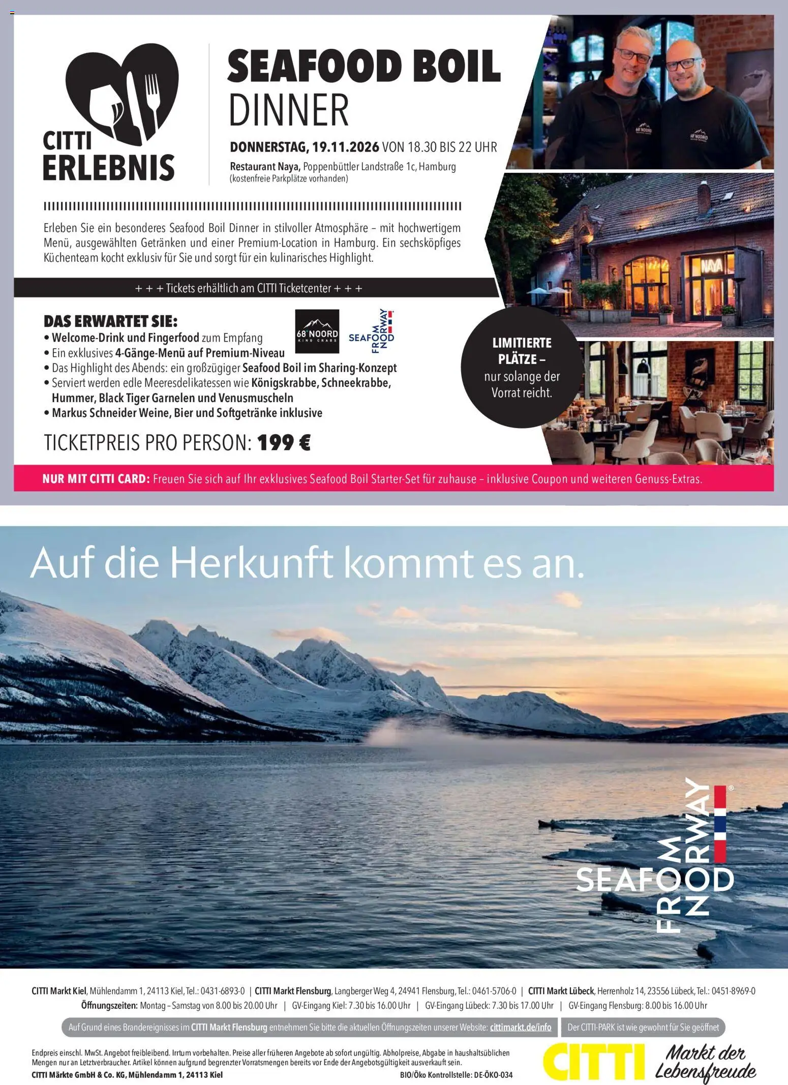 CITTI Markt CITTI SEAFOOD – gültig ab 26.08.2026 | Seite: 8 | Produkte: Bier, Garnelen, Tiger garnelen, Uhr