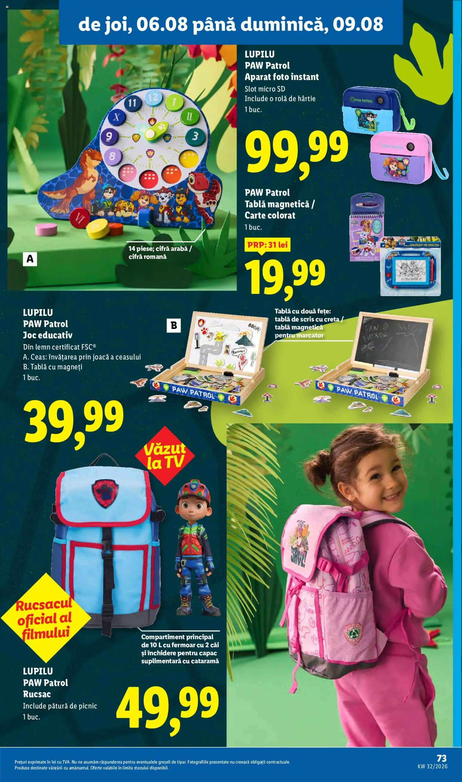 Noul catalog Lidl – valabil de la 03.08.2026 | Pagină: 73 | Produse: Aparat foto, Pătură, Sport, Rucsac