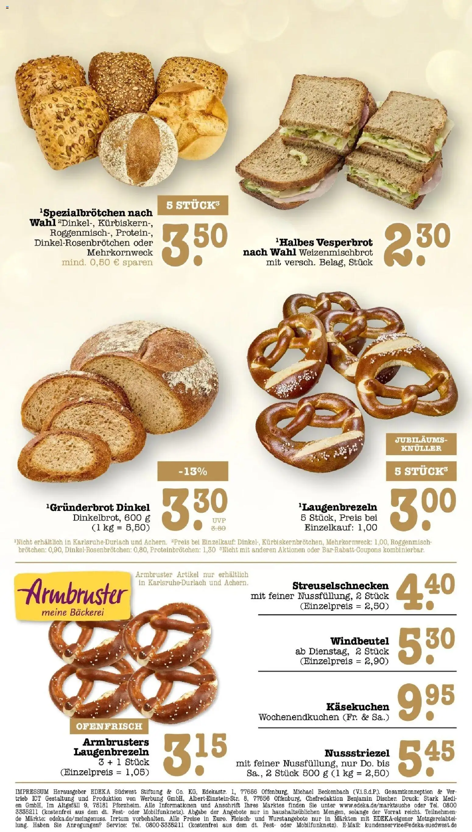 E center Prospekt Kuppenheim-Oberndorf (ab 14.09.2026) zum Blättern | Seite: 20 | Produkte: Bäckerei, Fleisch