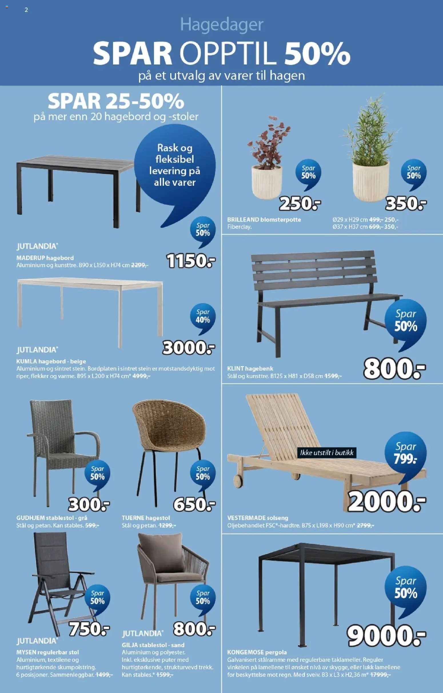 {H1} | Side: 2 | Produkter: Hagebord, Hagestol, Stol, Blomsterpotte