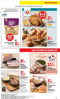 Hyper U - Prévisualisation de Hyper U - Les prix bas de la semaine valide à partir de 18/08/2026 | Page: 31 | Produits: Charcuterie, Grill, Emmental, Viennoiseries