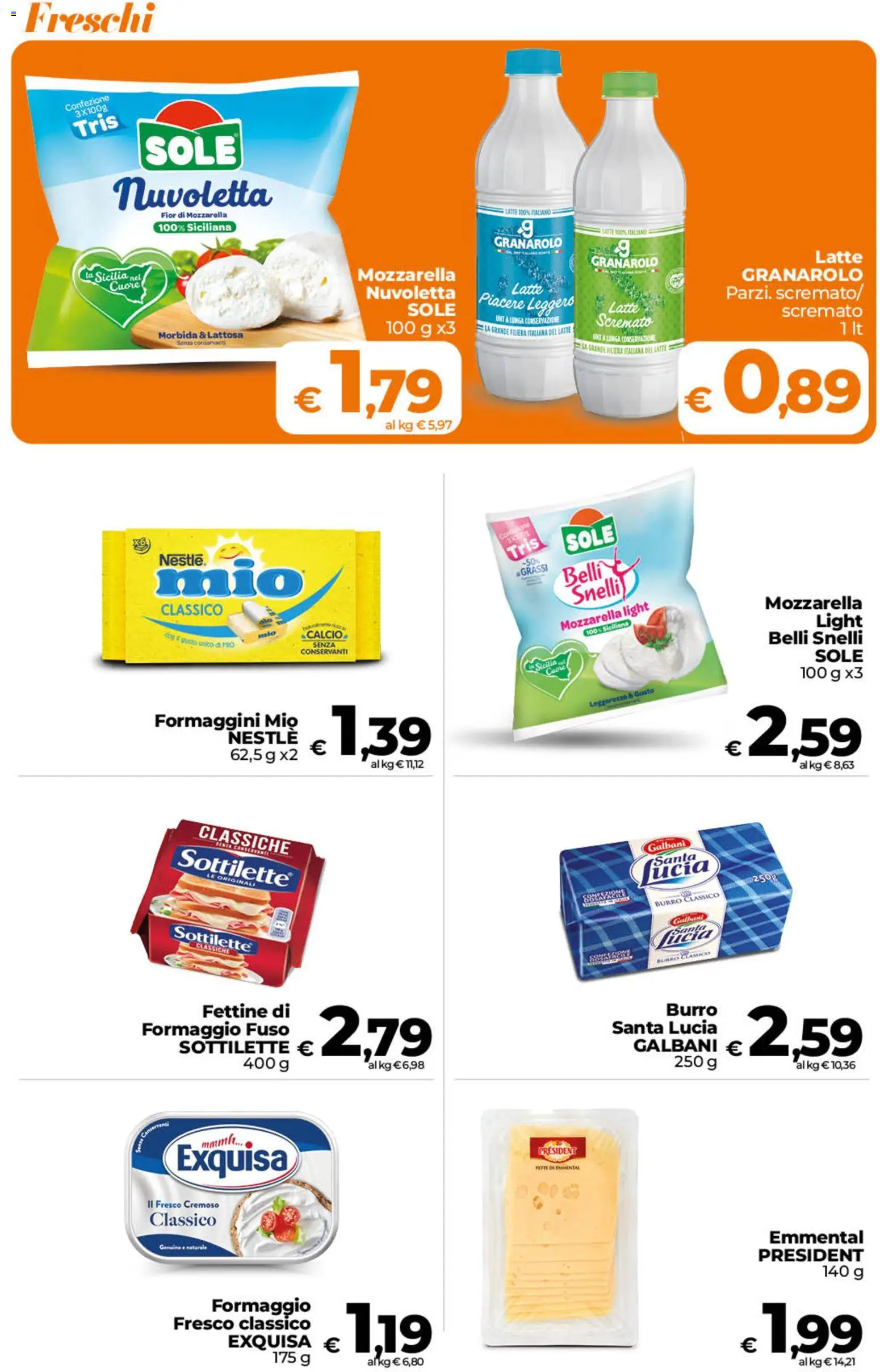 Volantino Ipercoop del 22/09/2026 | Pagina: 13 | Prodotti: Latte, Formaggio, Burro, Emmental