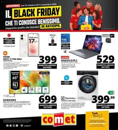Anteprima del volantino Comet Black Friday valido a partire dal 29/10/2026
