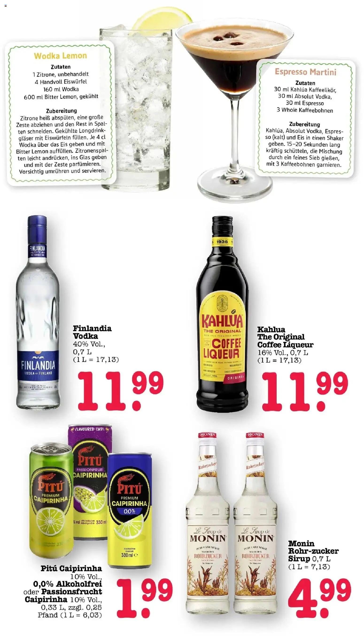 E center - E center: Wochenangebote – gültig ab 28.06.2026 | Seite: 48 | Produkte: Martini, Sirup, Zitrone, Vodka